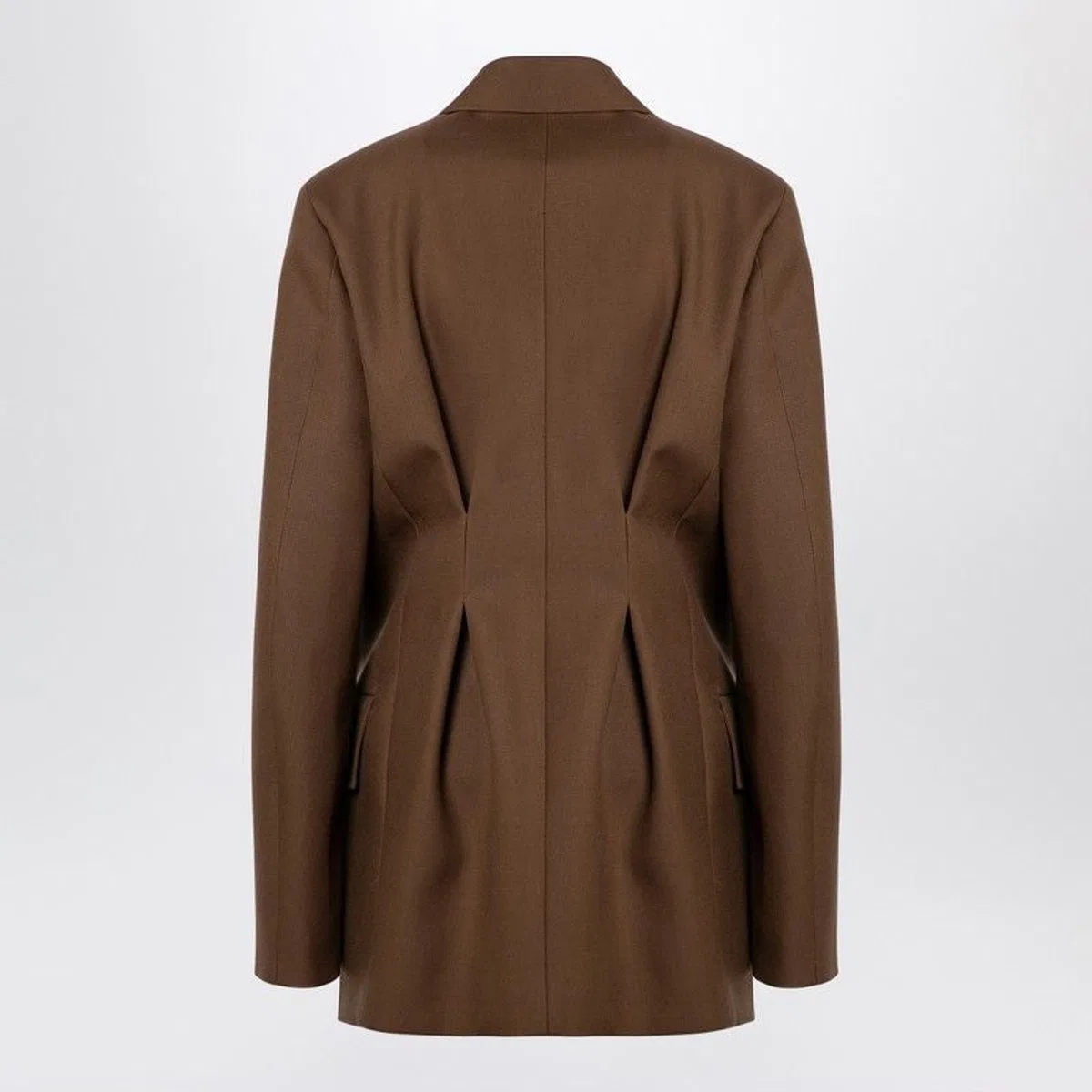 Jil Sander Brown Wool Double-Breasted Jacket