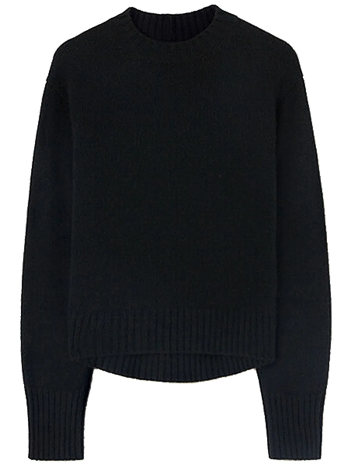 Jil Sander Black Cotton Sweater