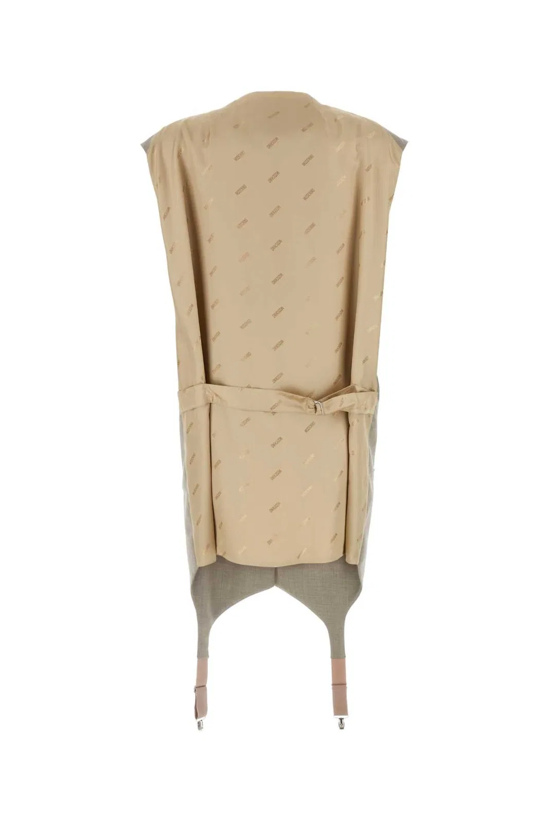 Moschino Couture Two-Tone Wool And Satin Oversize Vest