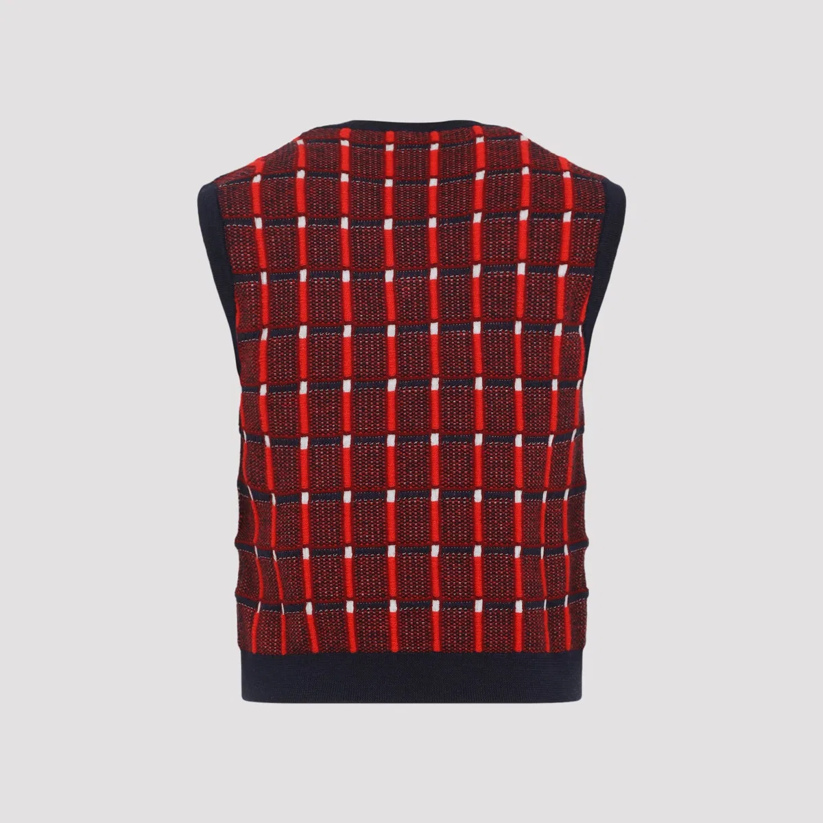 Jil Sander Red Sleeveless Knitted Vest