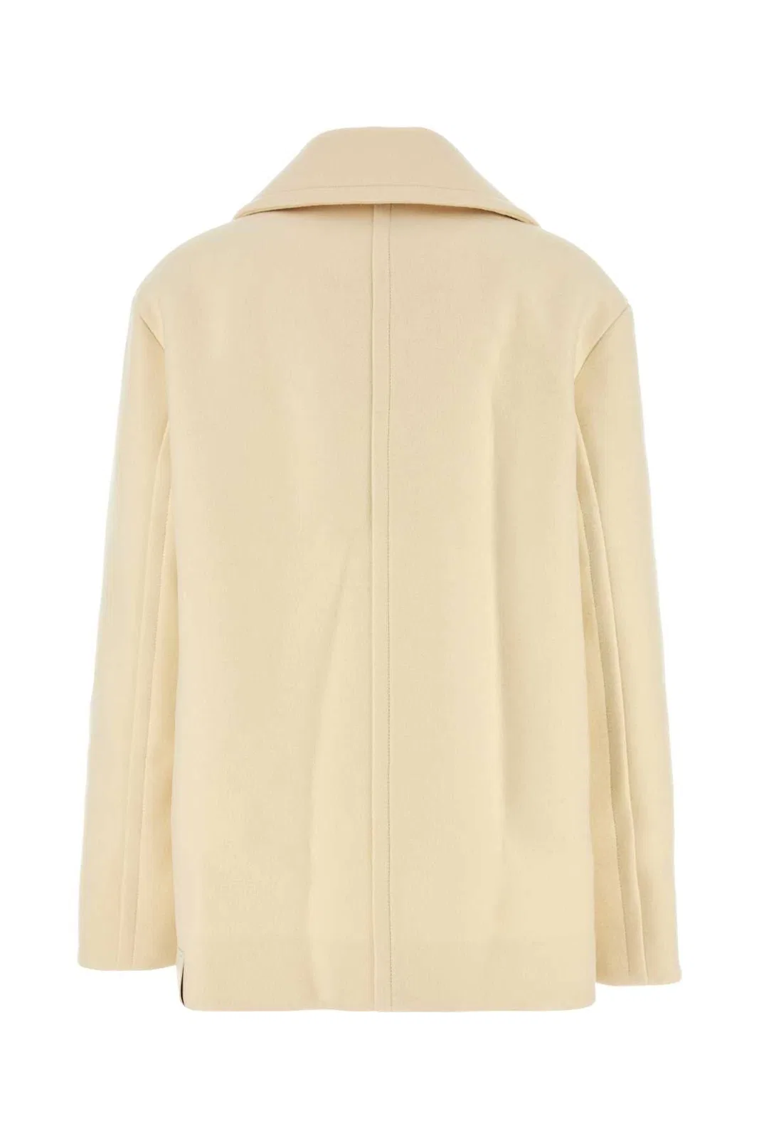 Jil Sander Cream Wool Coat