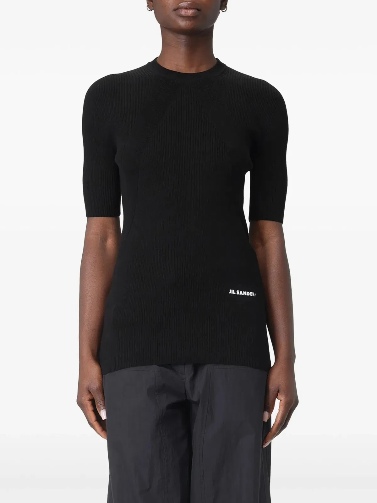 Jil Sander Black Cotton Sweater