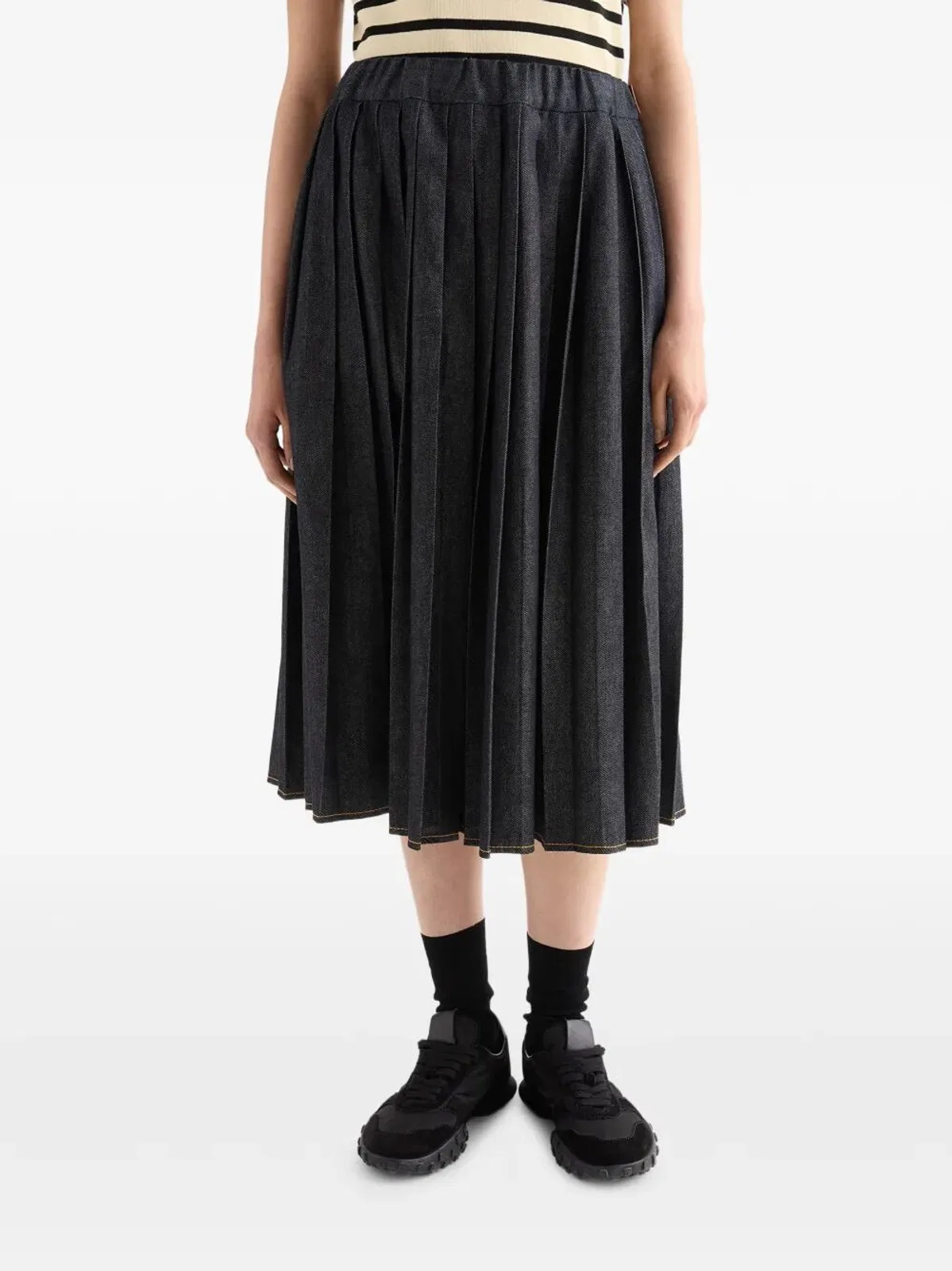 Jil Sander Denim Midi Round Skirt