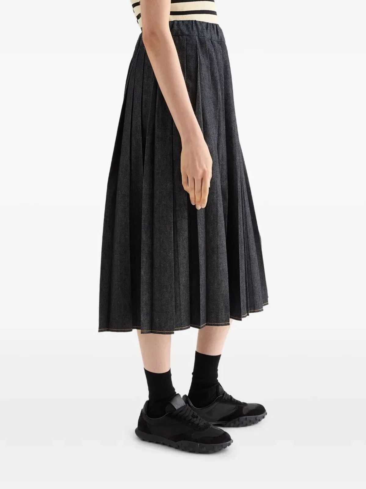 Jil Sander Denim Midi Round Skirt