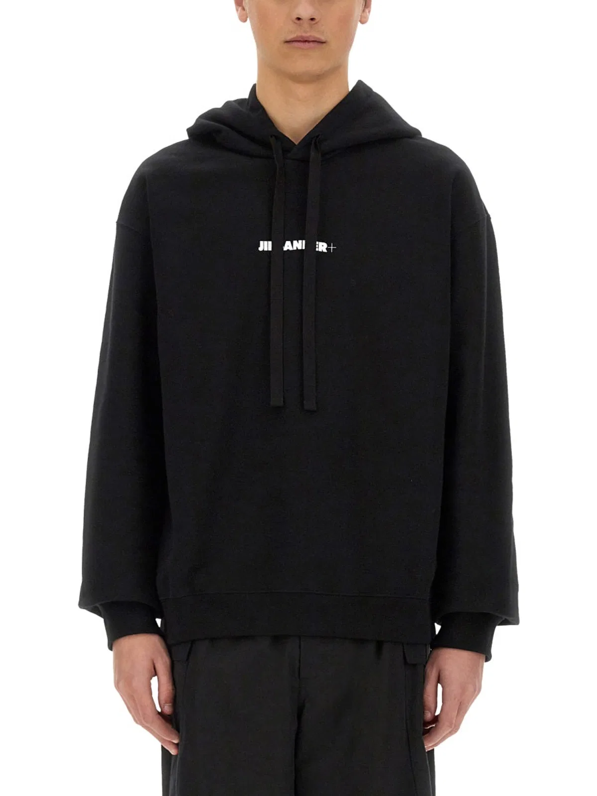Jil Sander Logo Cotton Hoodie