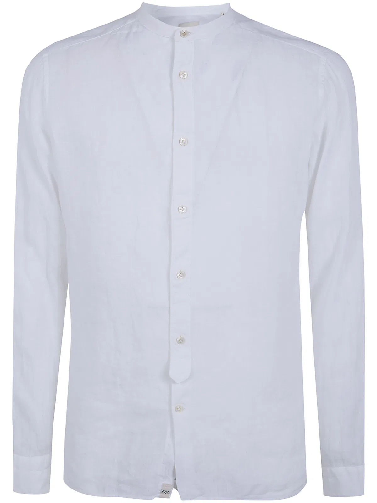 Tintoria Mattei Linen Shirt With A Mandarin Collar