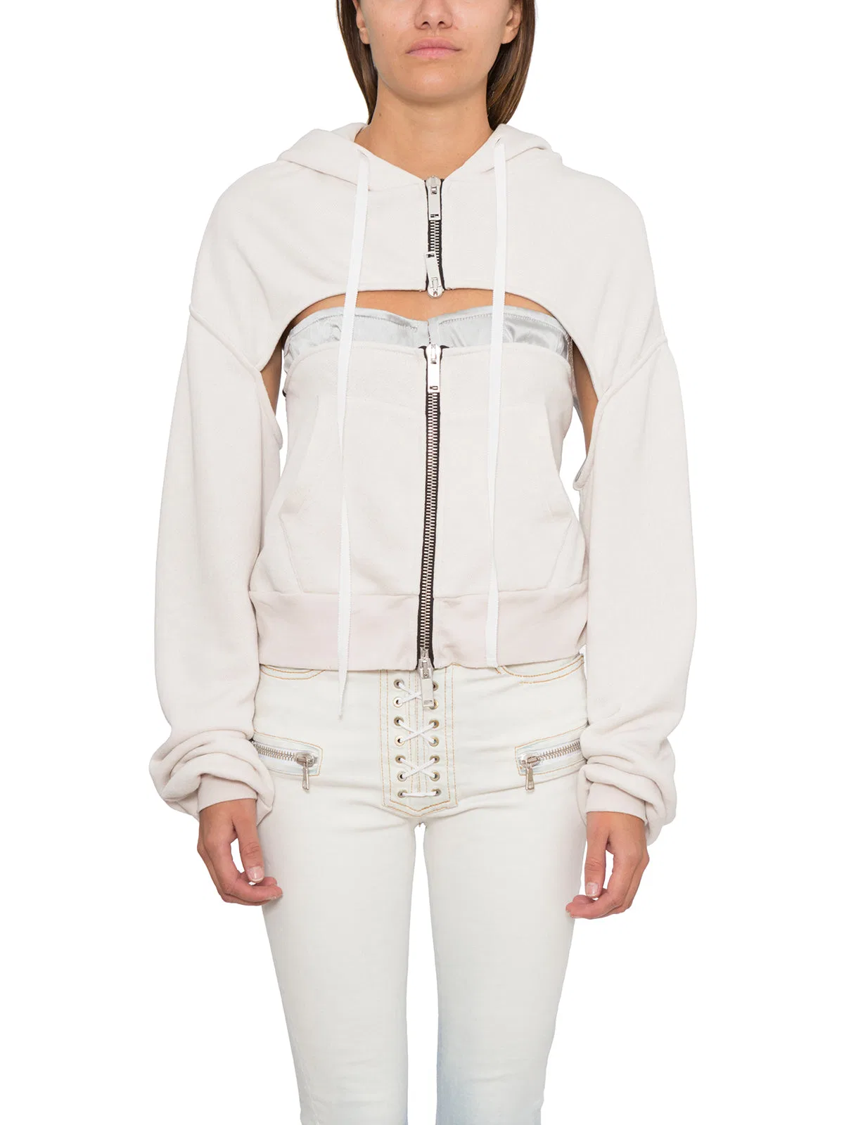 Ben Taverniti Unravel Two Pieces Printed Cotton Sweatshirt