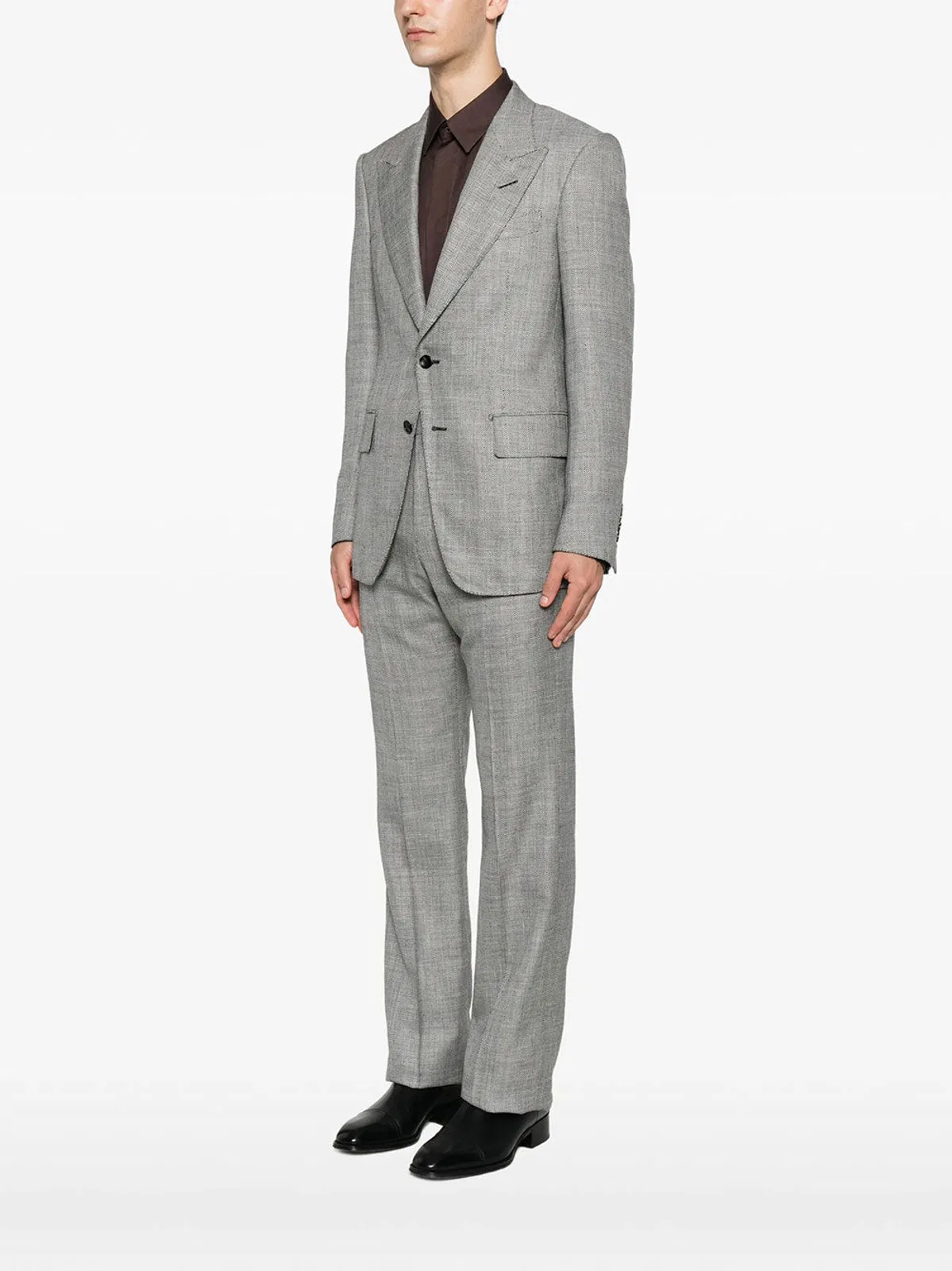 Tom Ford Herringbone-Pattern Wool Blend Blazer