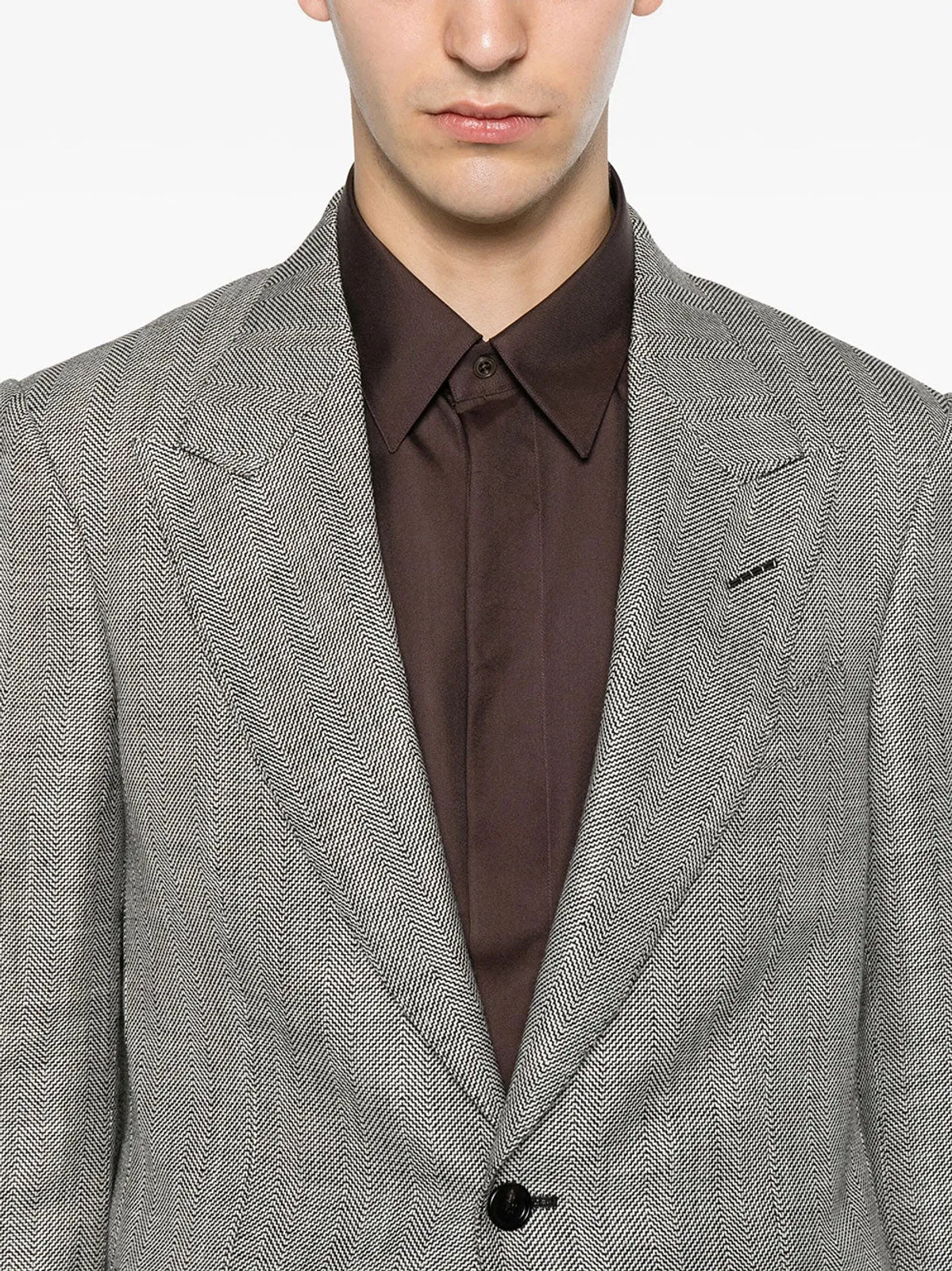 Tom Ford Herringbone-Pattern Wool Blend Blazer