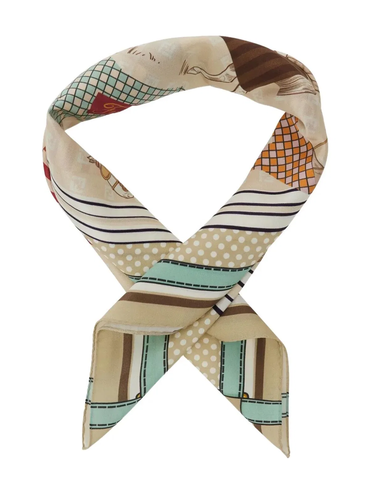 Fendi Kids Foulard 60X60 Cavalli All Ov