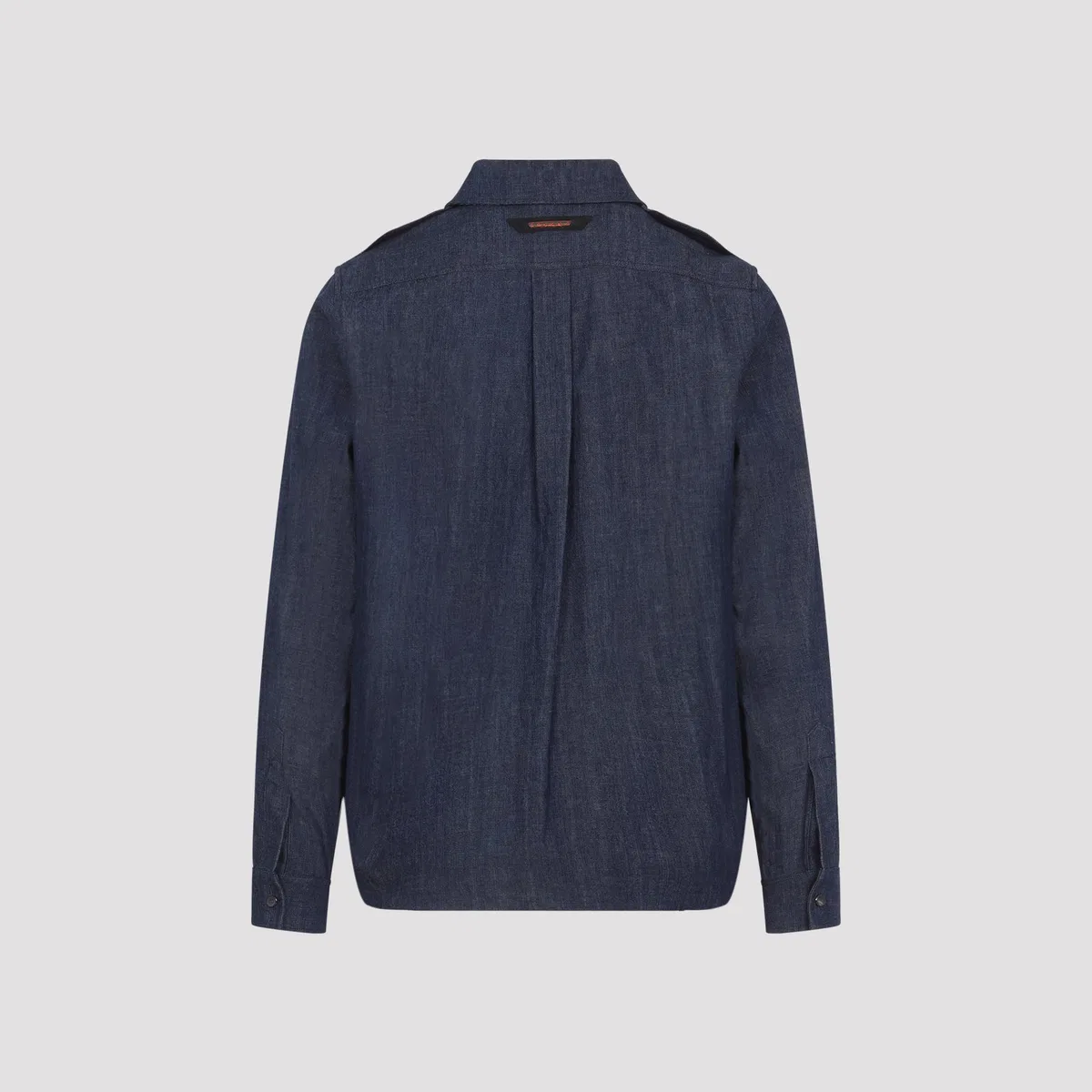 Sease Blue Cotton Denim Overshirt