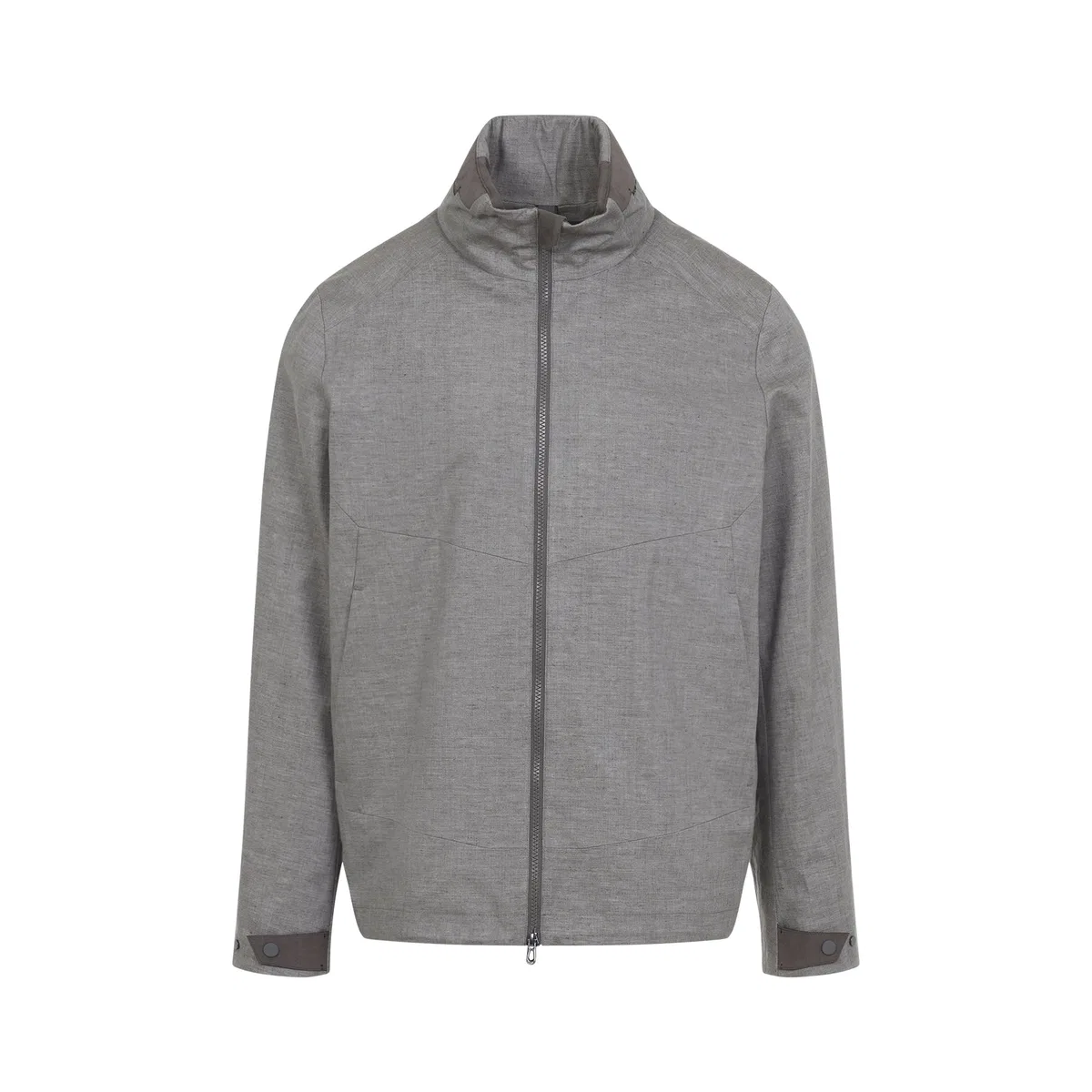 Sease Grey Laminated Linen Jacket