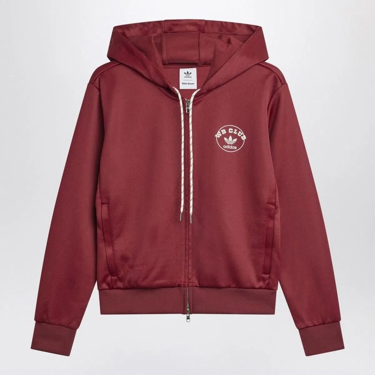 Adidas x Wales Bonner Bordeaux Hooded Sweatshirt In Cotton Ble