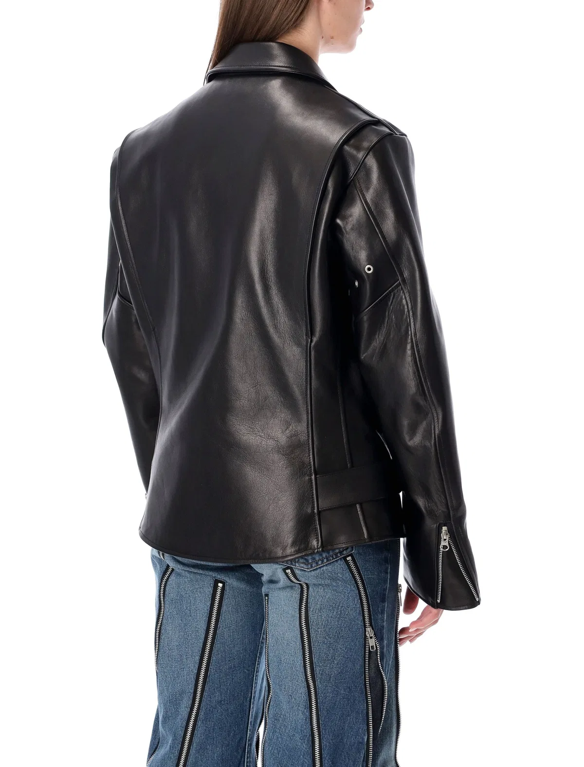 Junya Watanabe Black Leather Biker Jacket