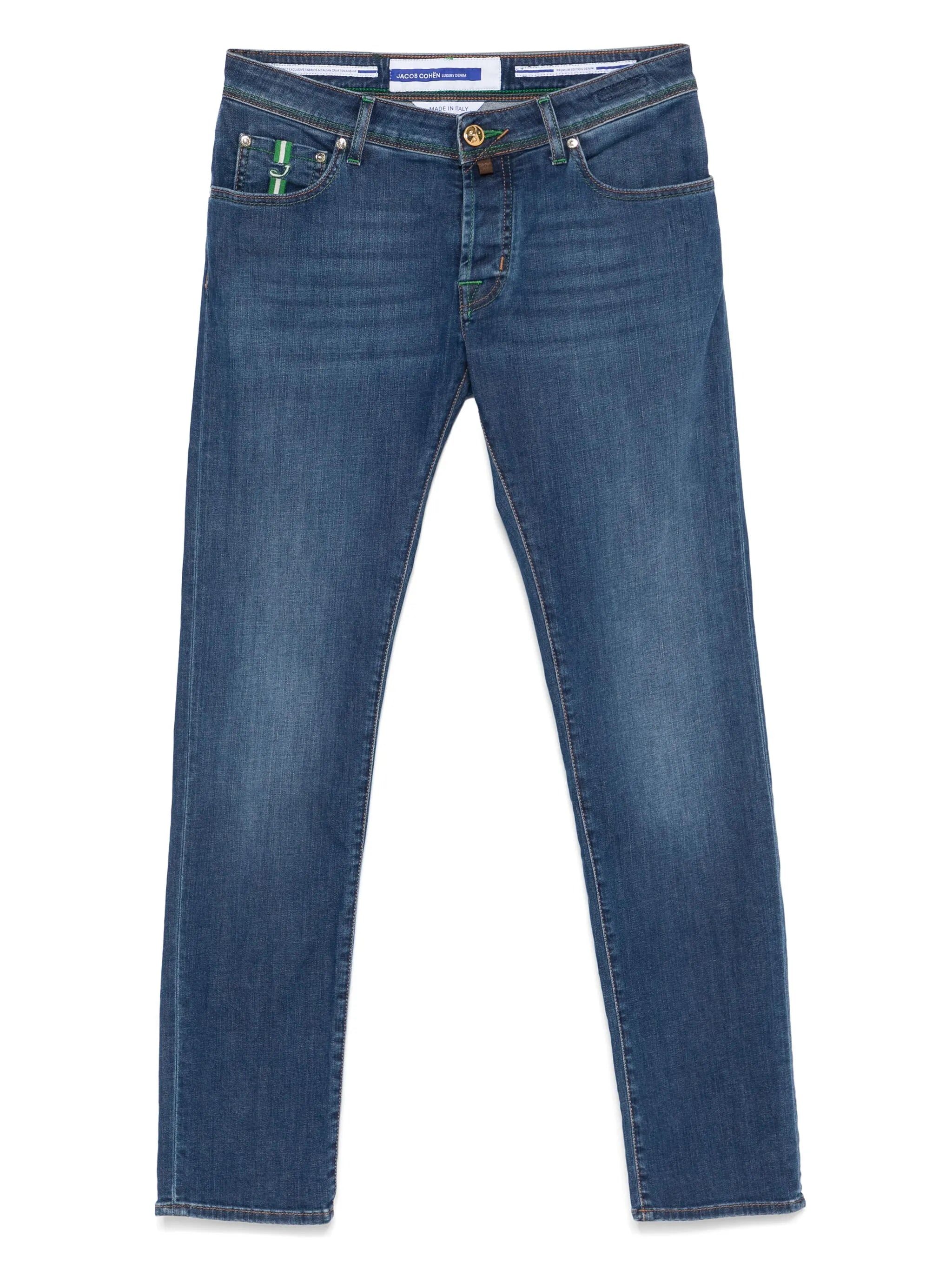 Jacob Cohen Medium Blue Cotton Nick Slim