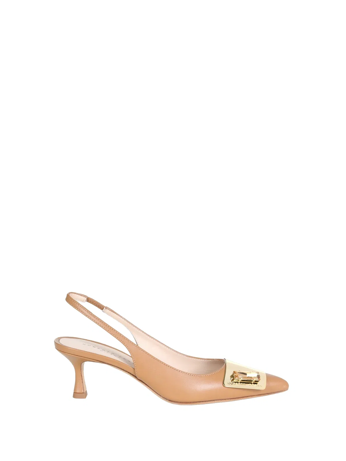 Roberto Festa Chanel Slingback In Softy Camel With Pla