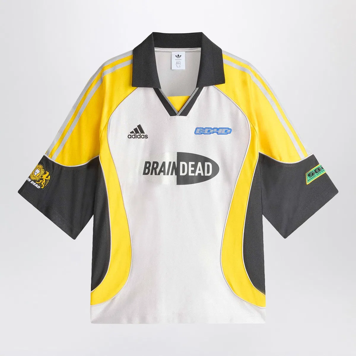 Adidas x Brain Dead Football T-Shirt Silver Metallic