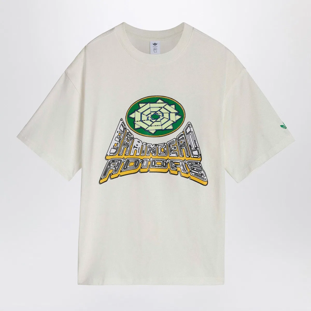 Adidas x Brain Dead Core White T-Shirt With Logo Print