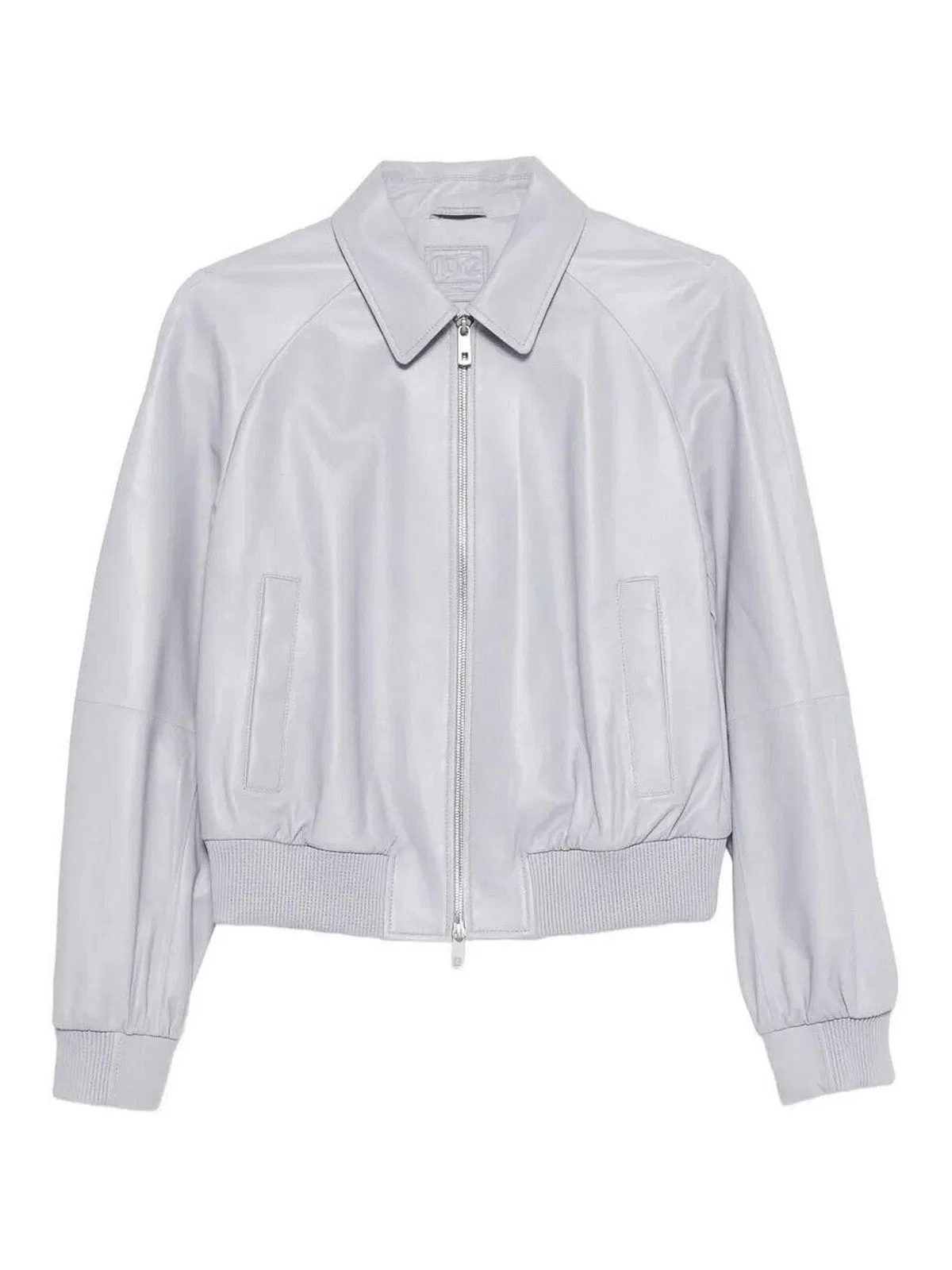 Desa Leather Raglan Bomber Jacket