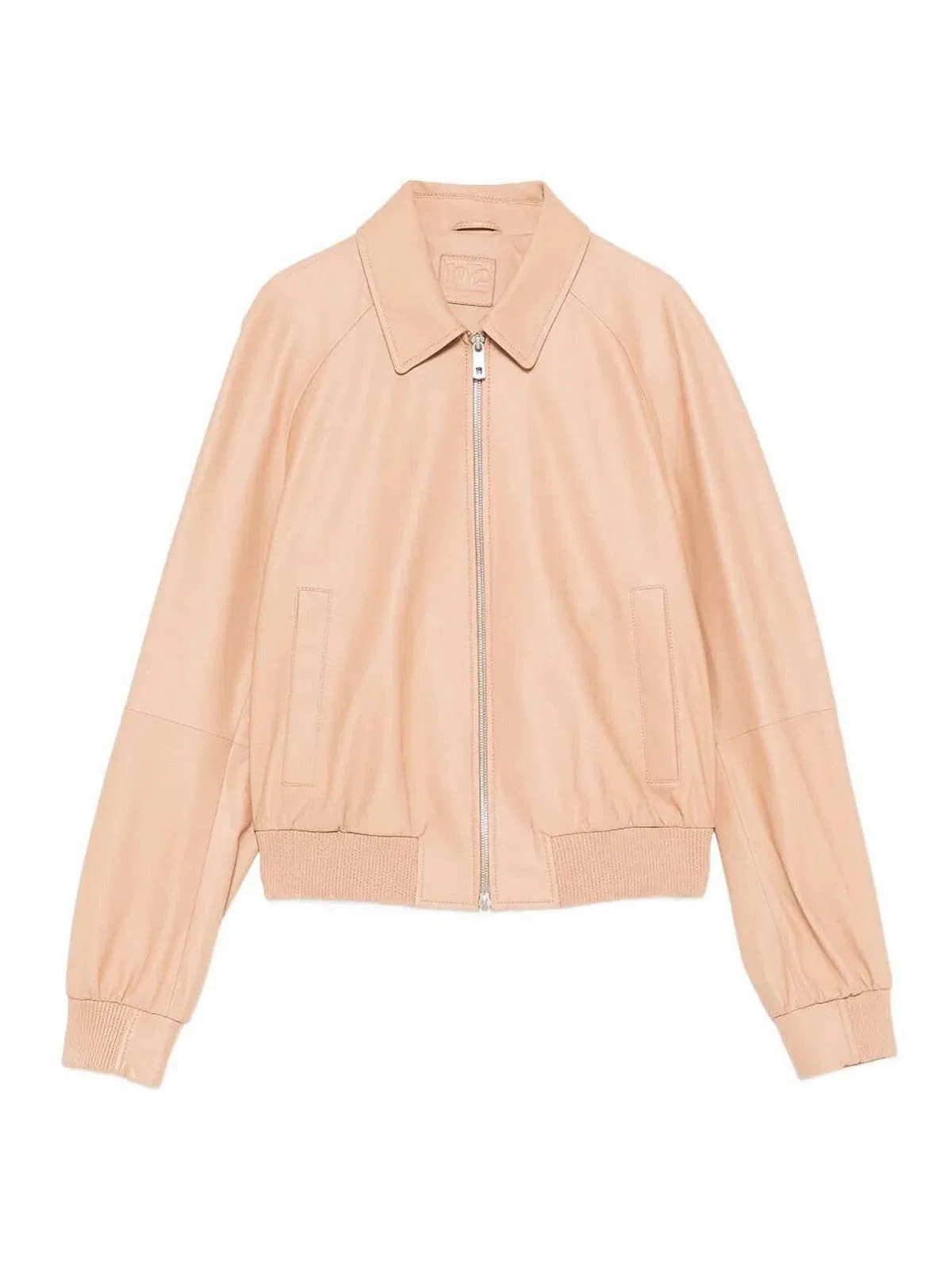 Desa Leather Raglan Bomber Jacket