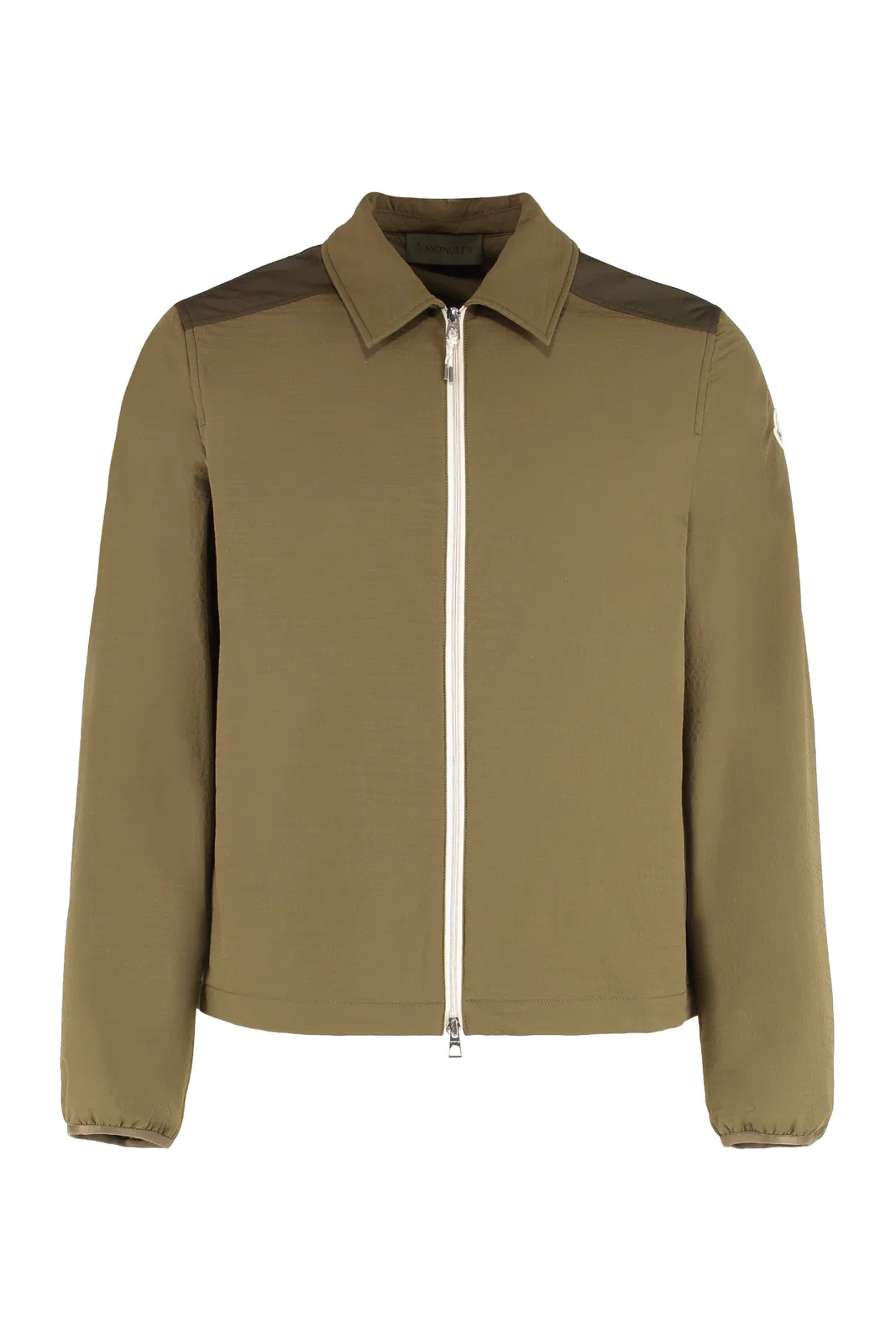 Moncler Quilted Seersucker Shirt With Zip