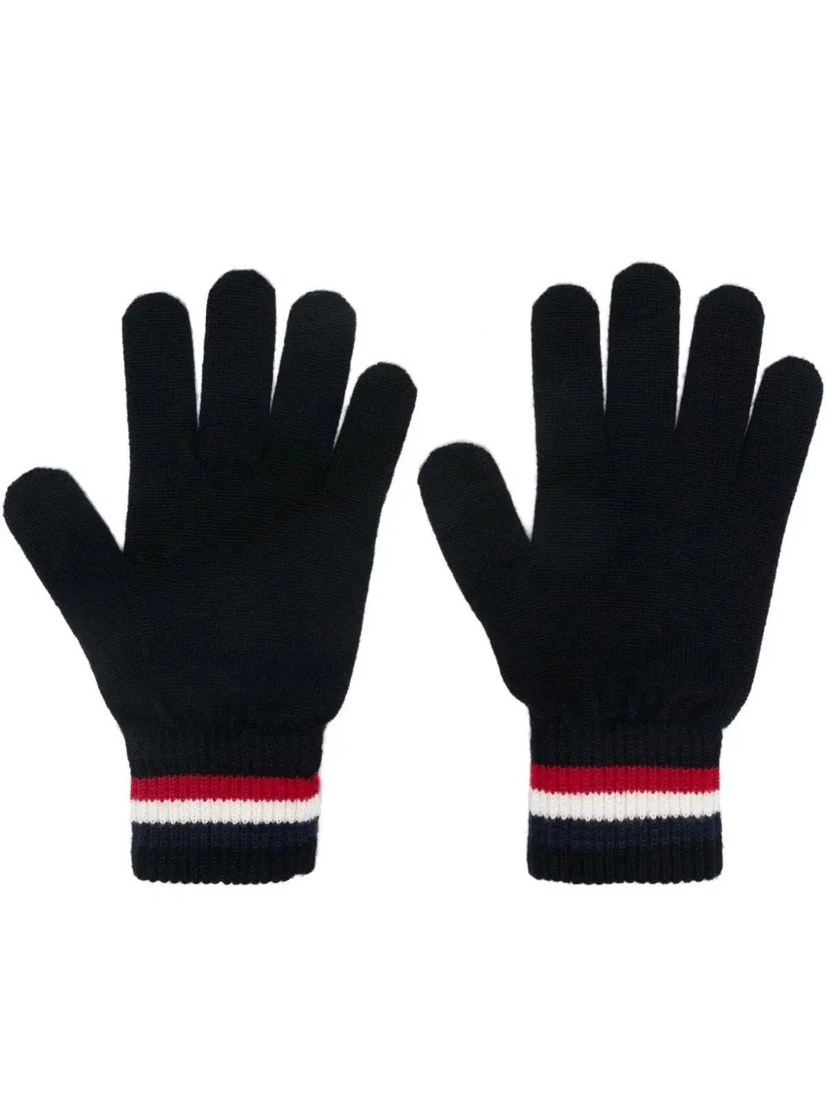 Moncler Tricolored Wool Gloves