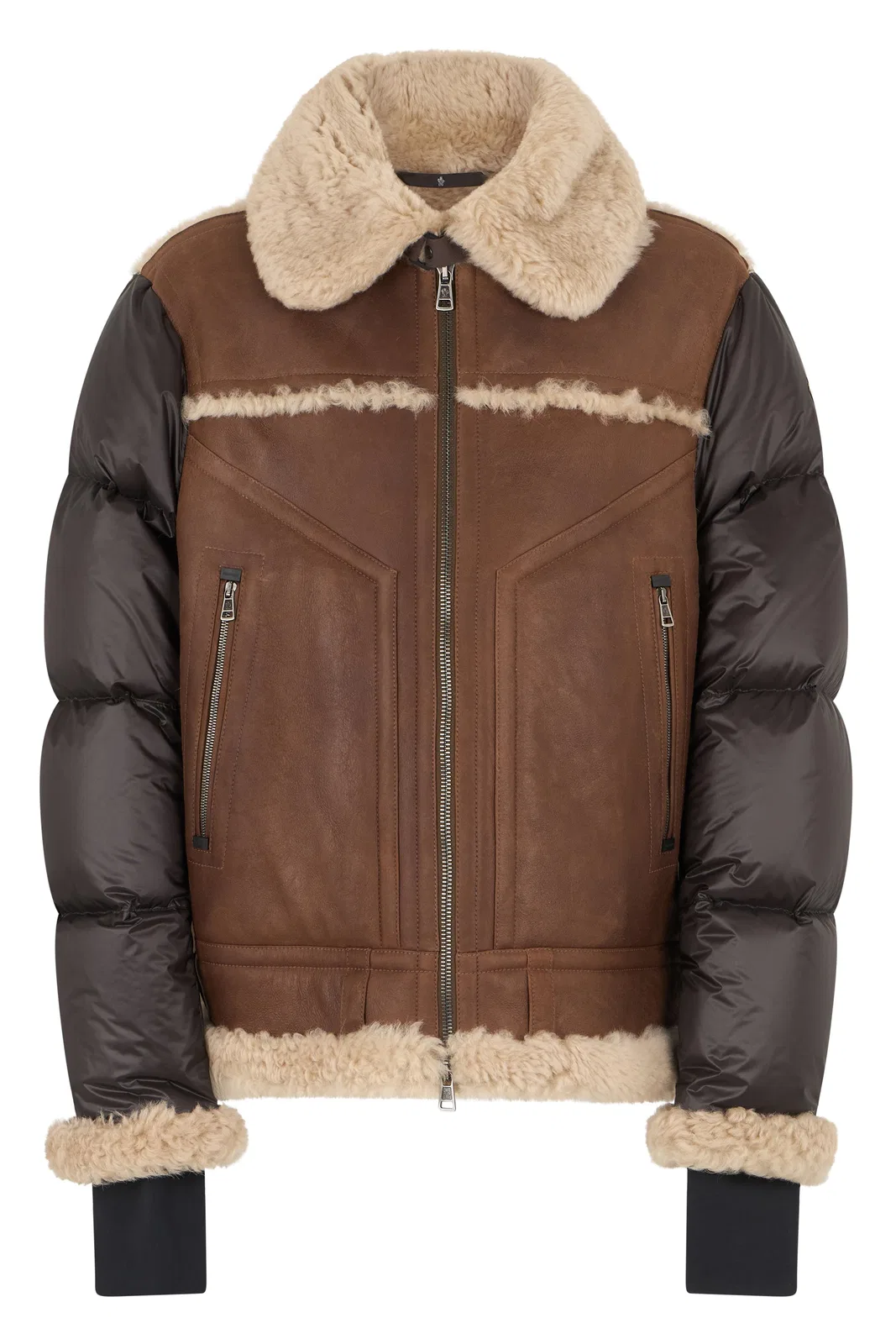 Moncler Grenoble Down Jacket In Nappa And Shearling