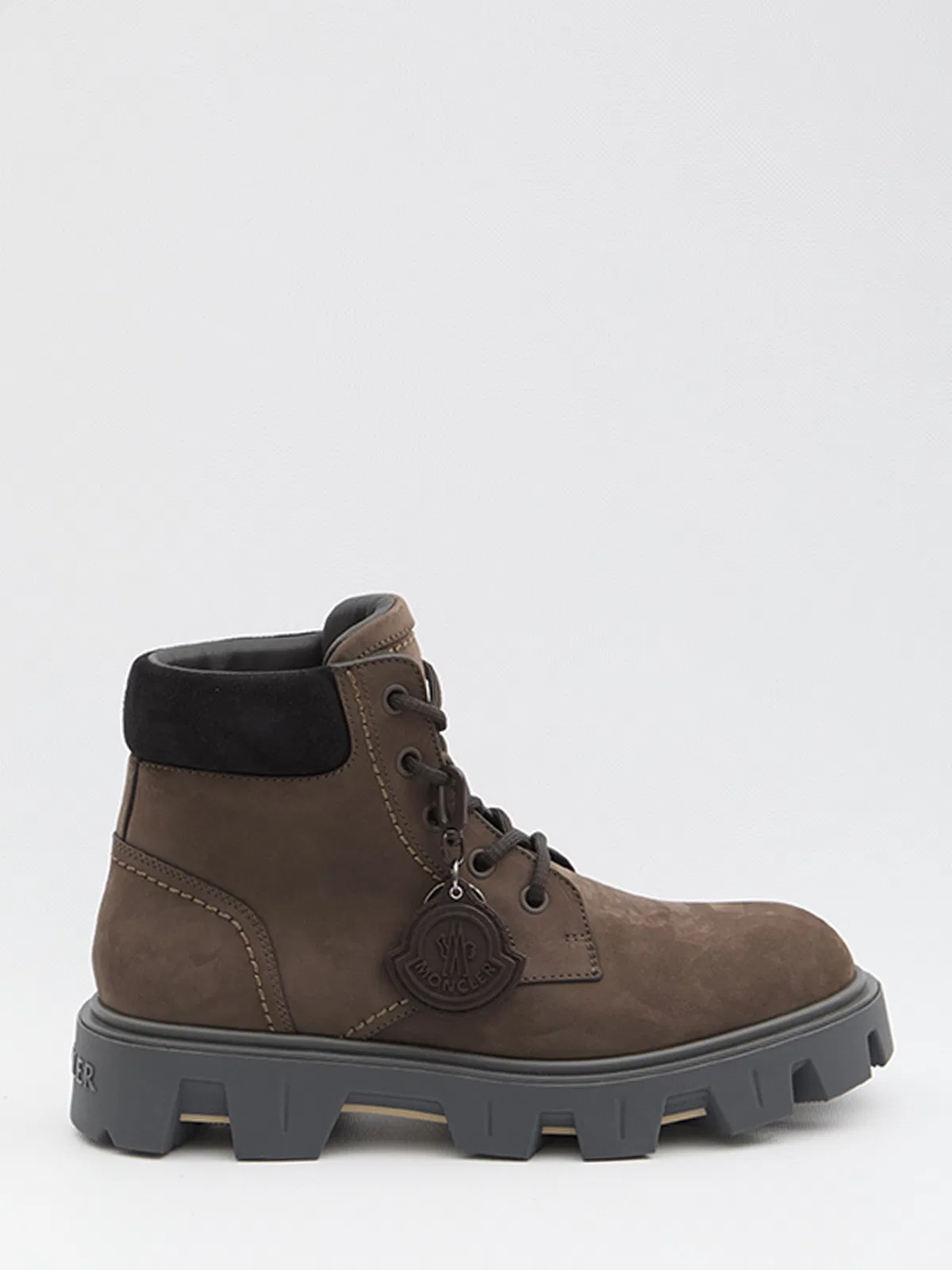 Moncler Peak City Lace-Up Boots In Leather