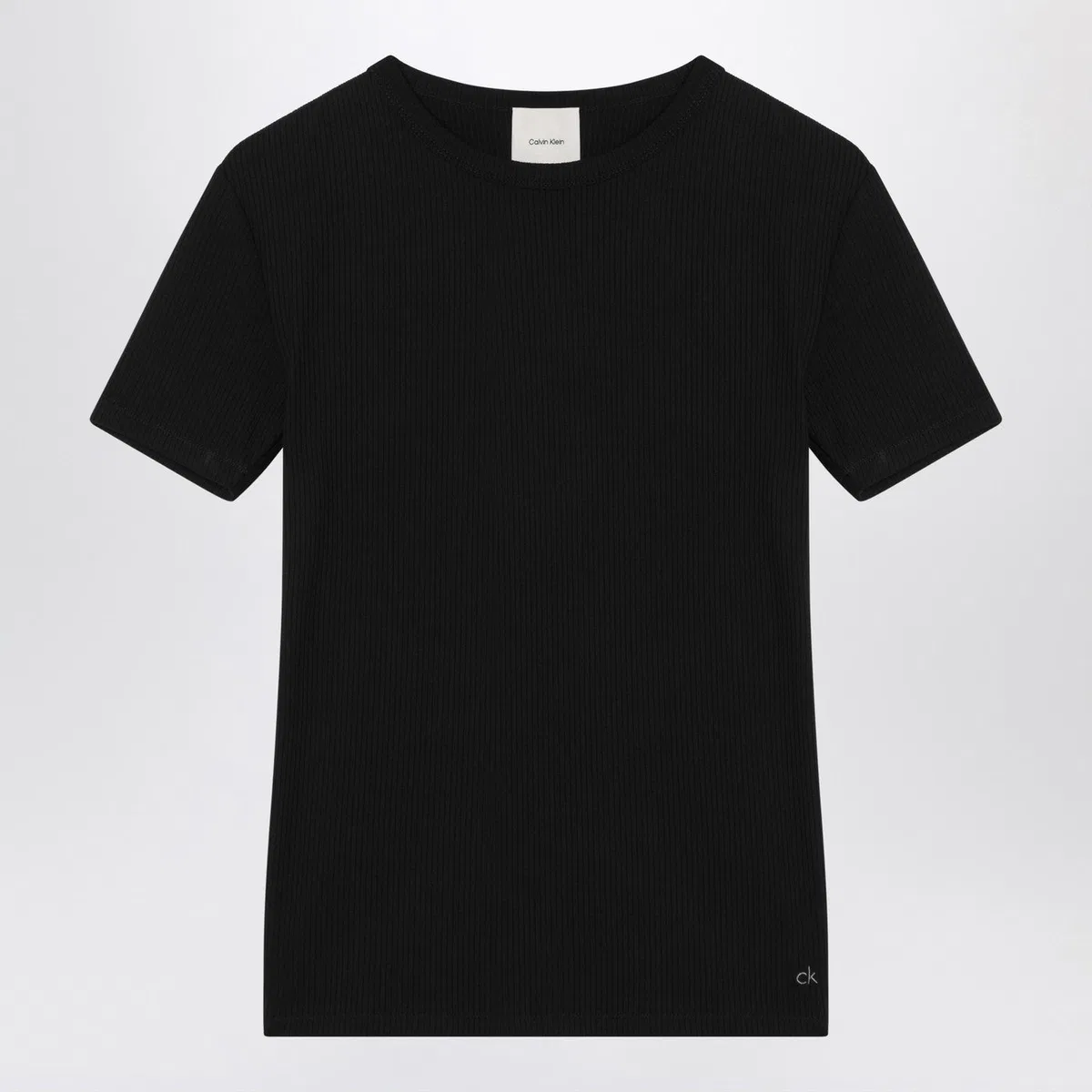 Calvin klein Black Ribbed T-Shirt
