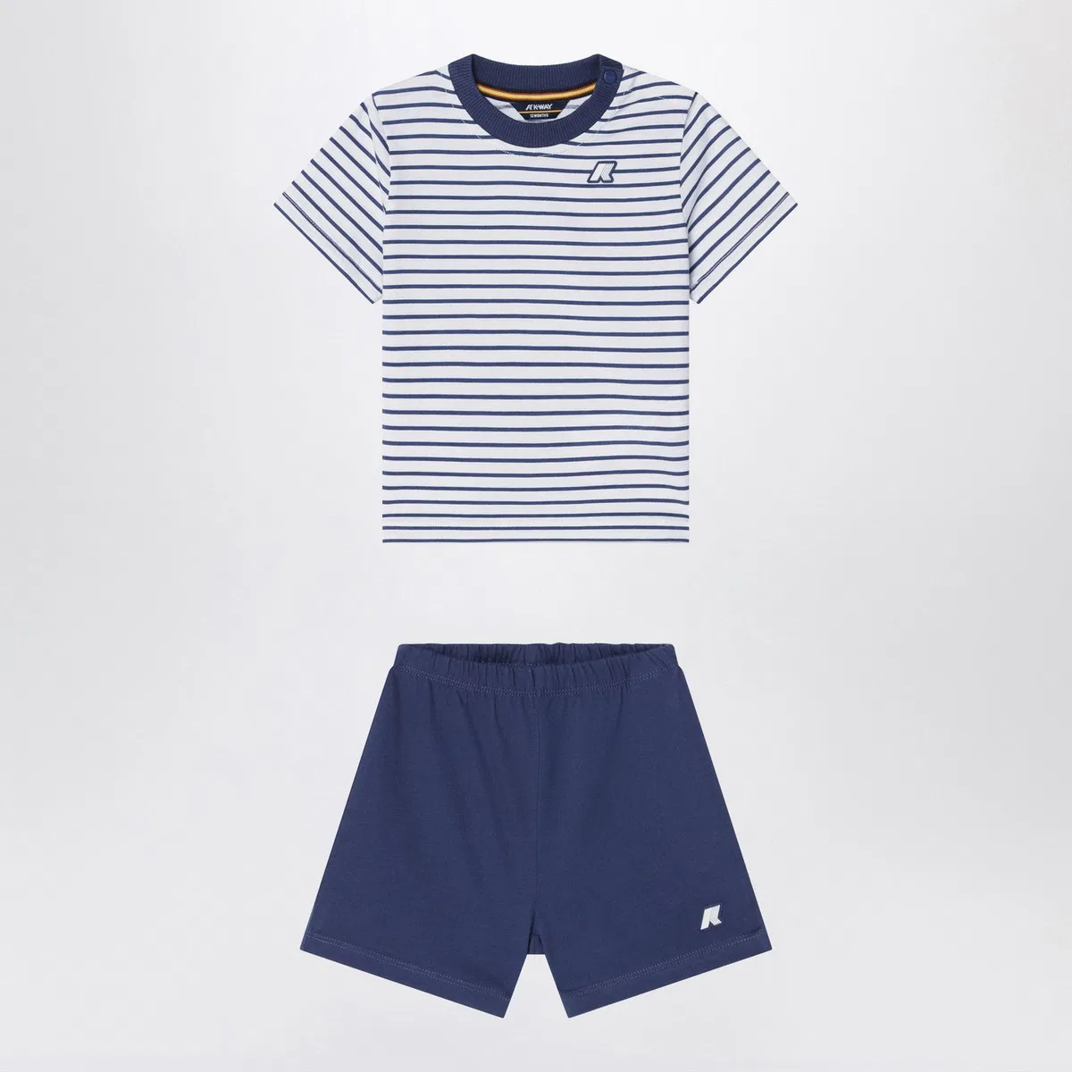 K-Way Two-Piece Blue Striped Cotton Outfit