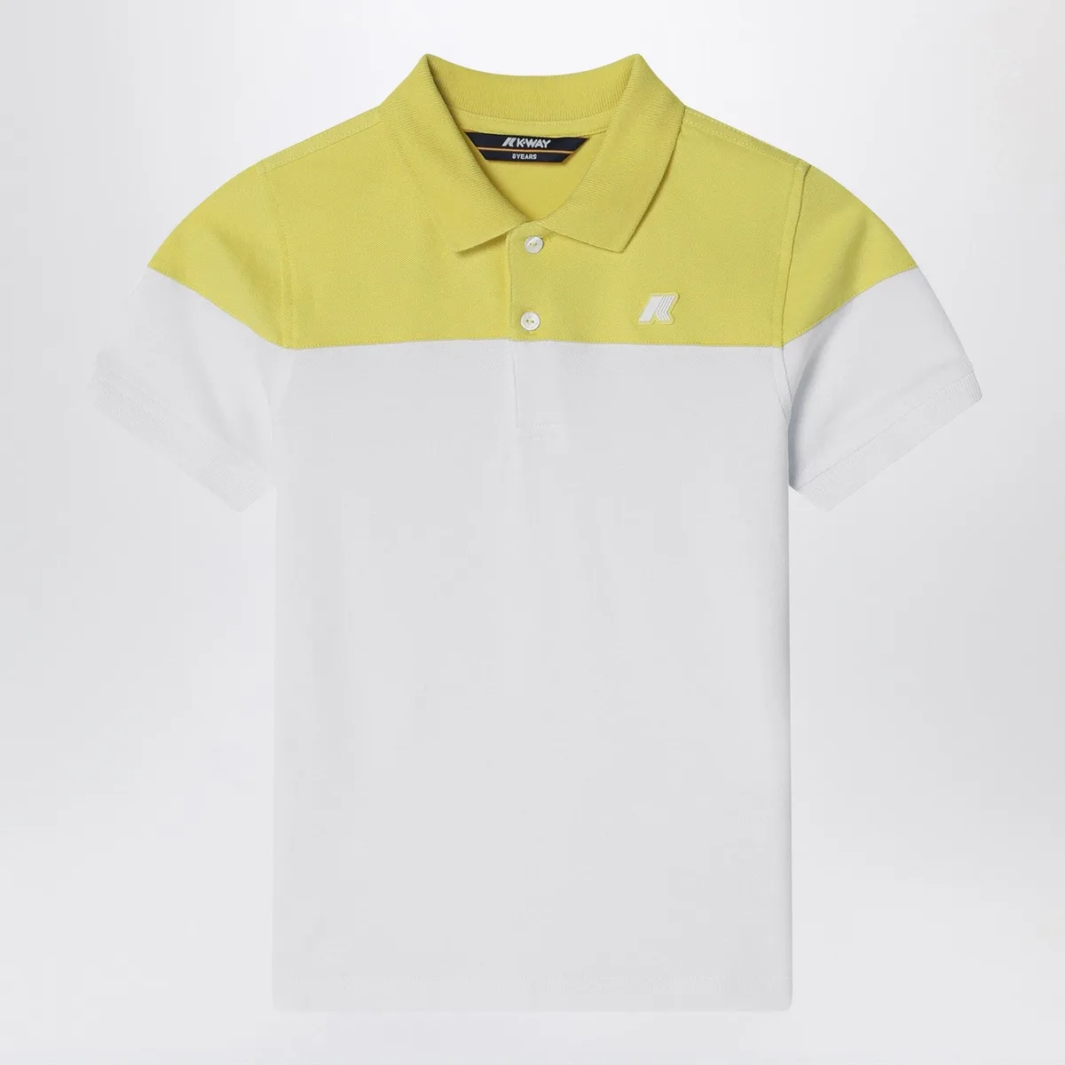 K-Way White/Green Acacia Cotton Polo