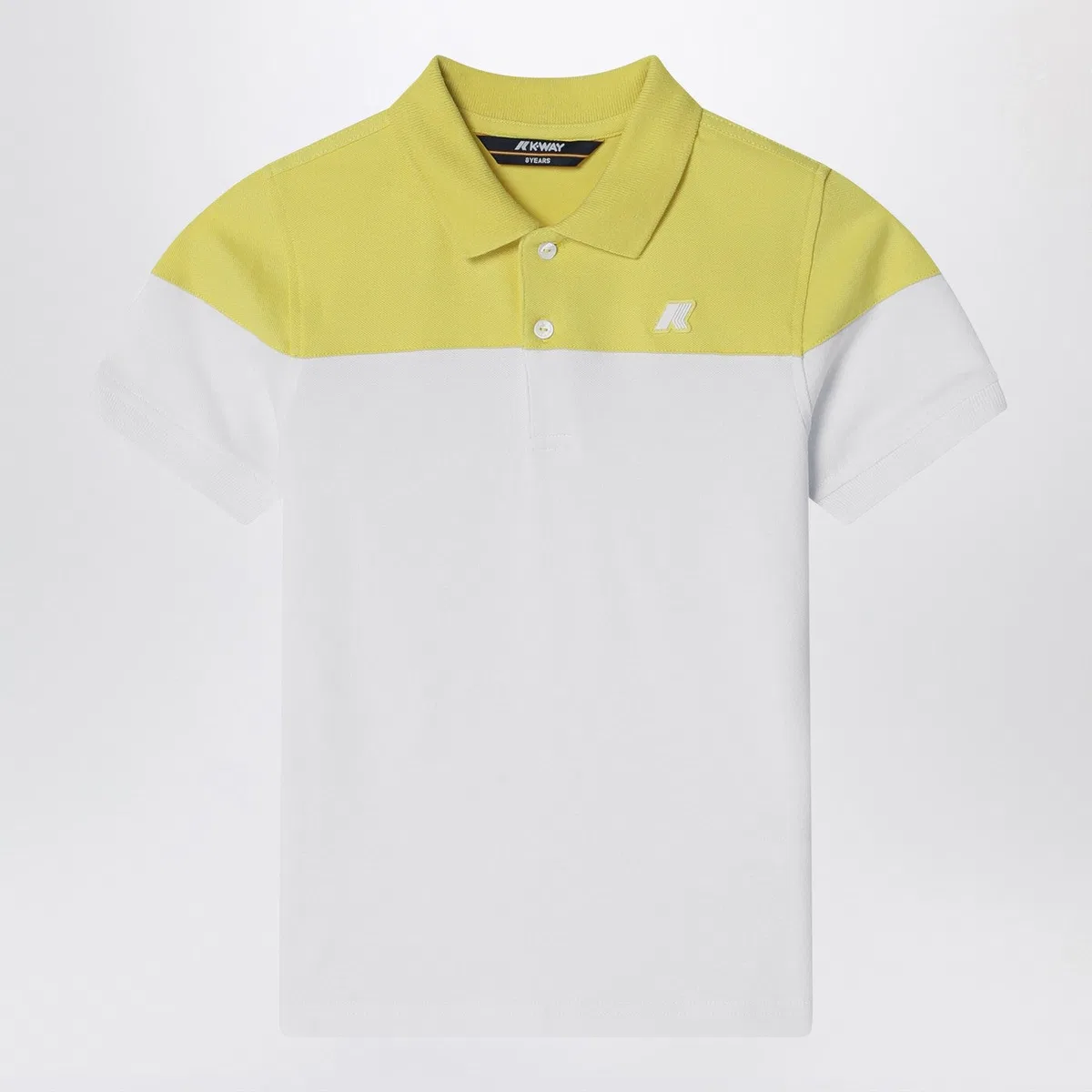 K-Way White/Green Acacia Cotton Polo