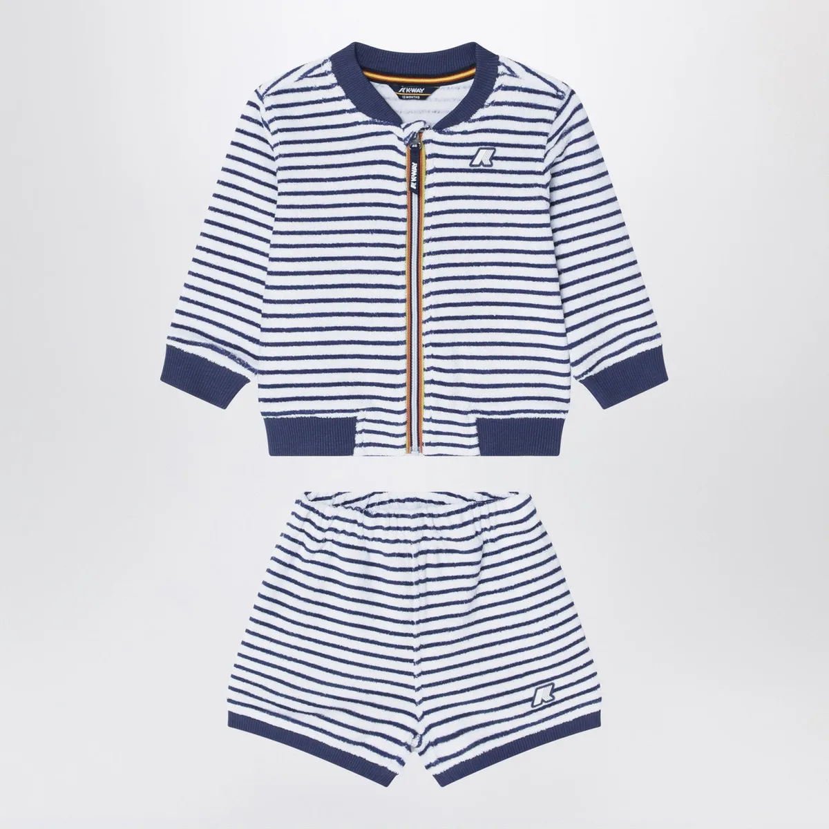 K-Way Sponge Outfit White/Cobalt Blue Striped