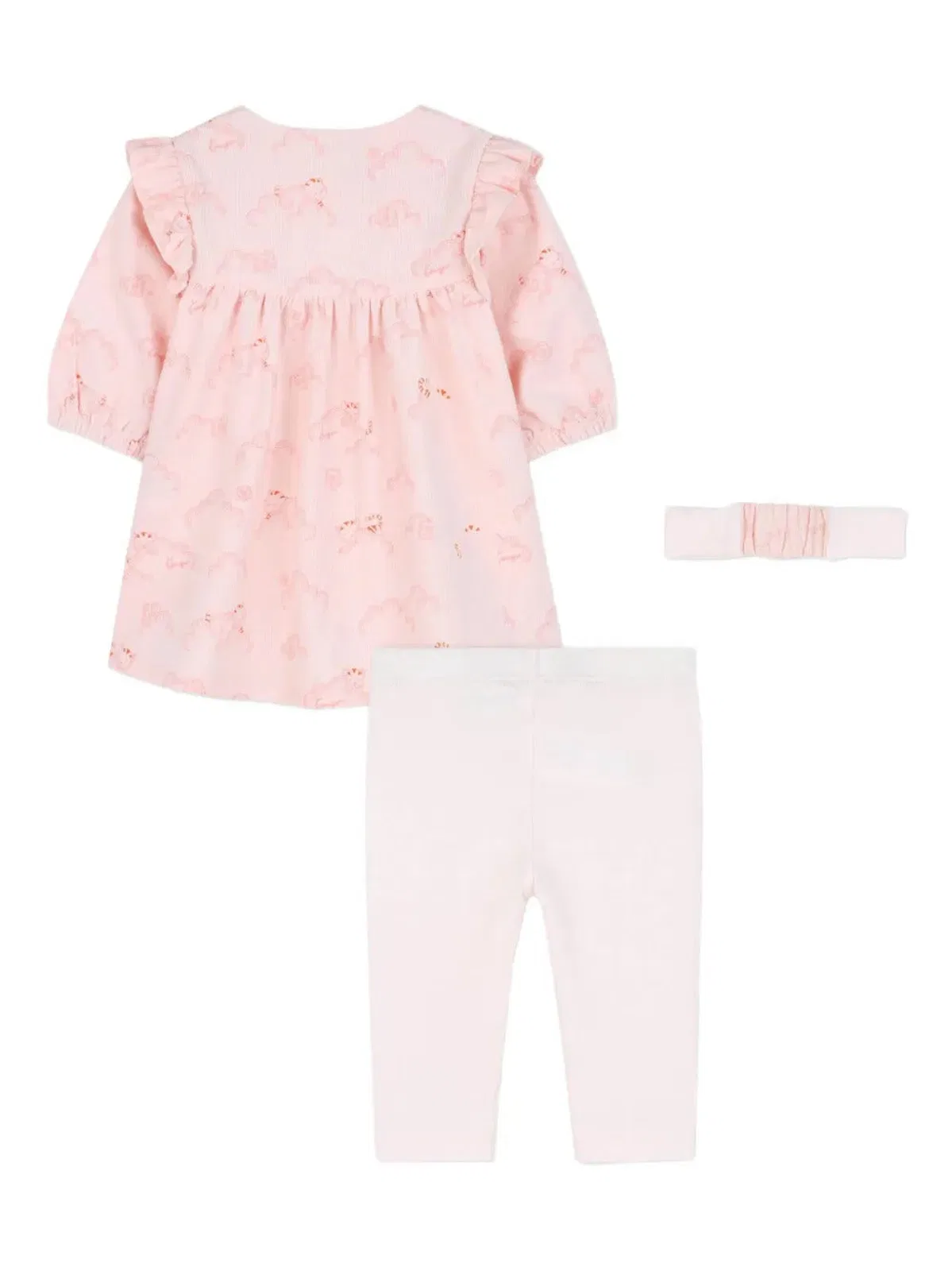 Kenzo Kids Ruffled Dress And Leggings Set