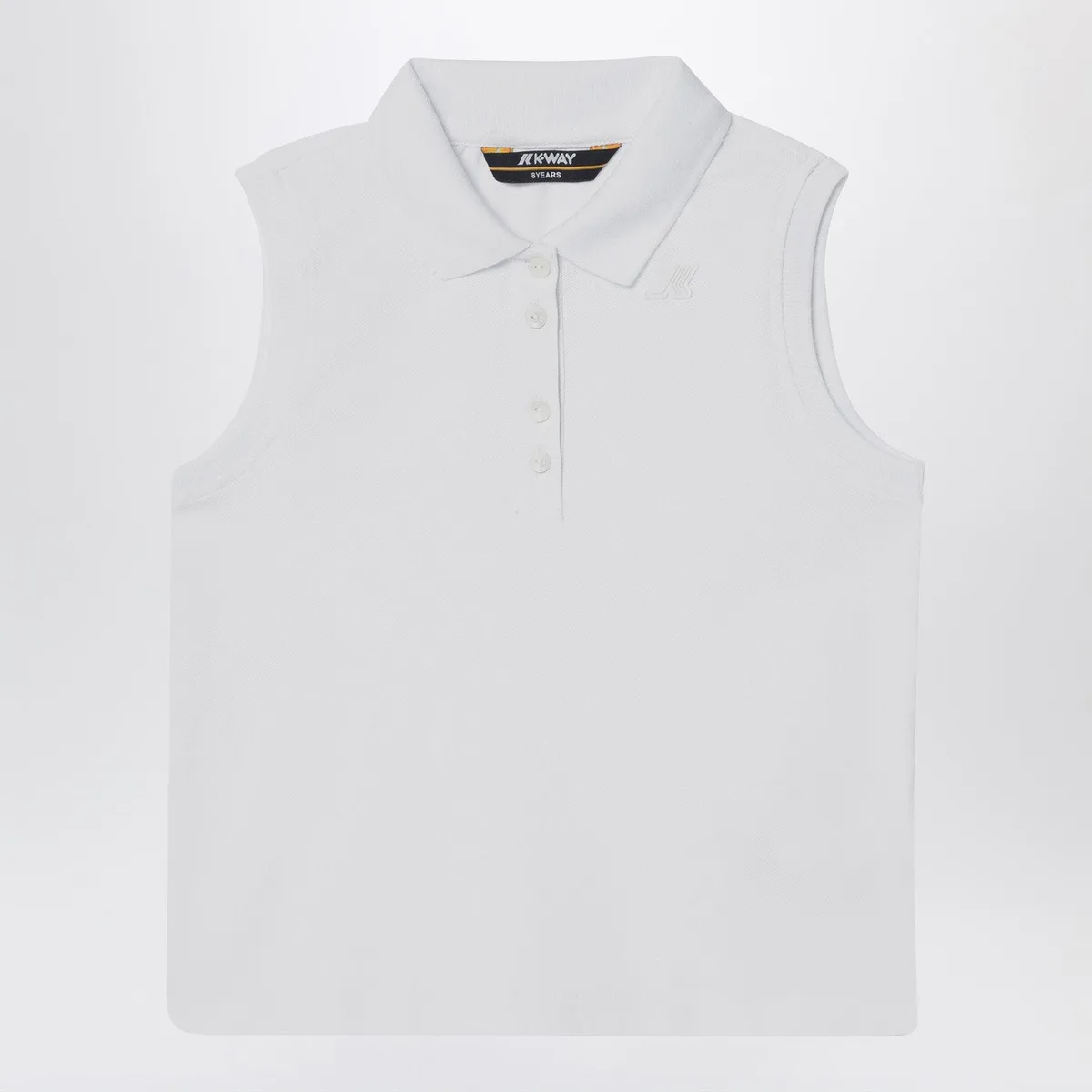 K-Way White Sleeveless Cotton Polo