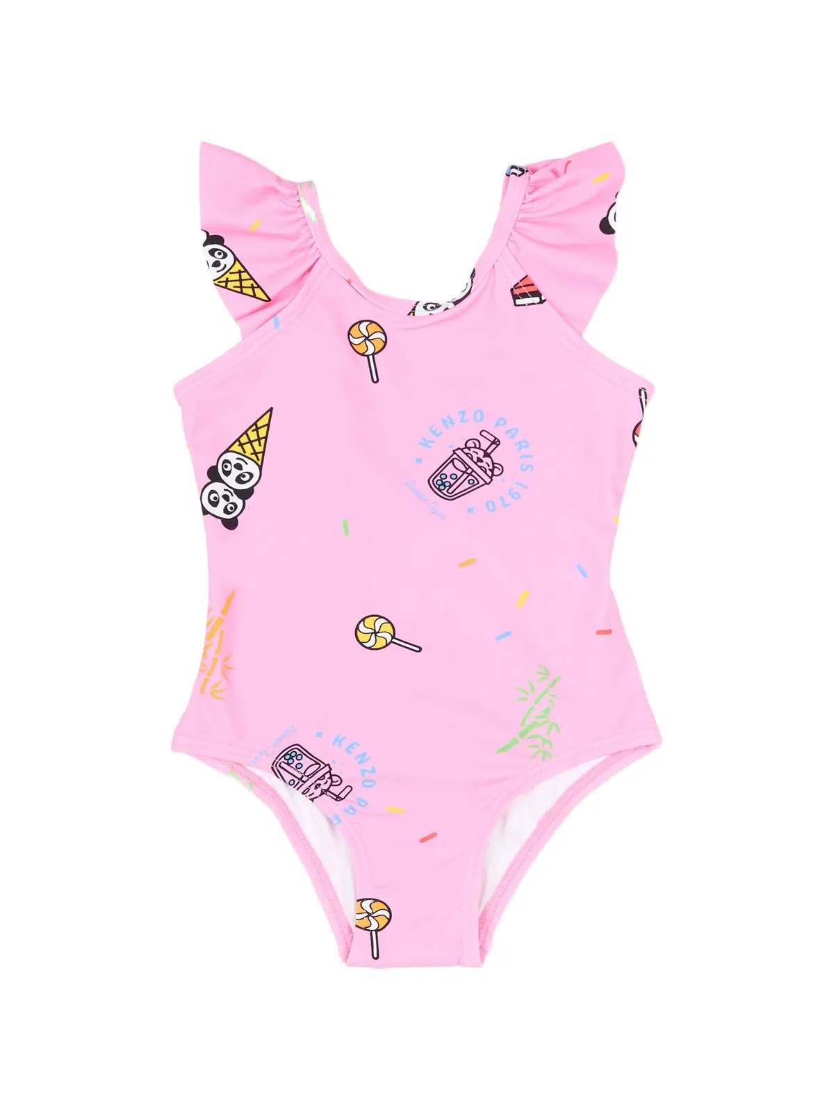 Kenzo Kids Ruffled Printed Swimsuit