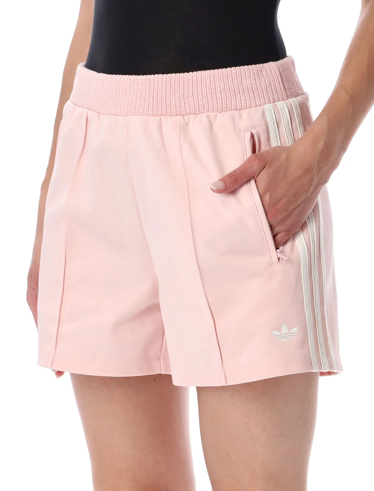 Adidas Originals Pink Firebird Shorts With Crochet Detail