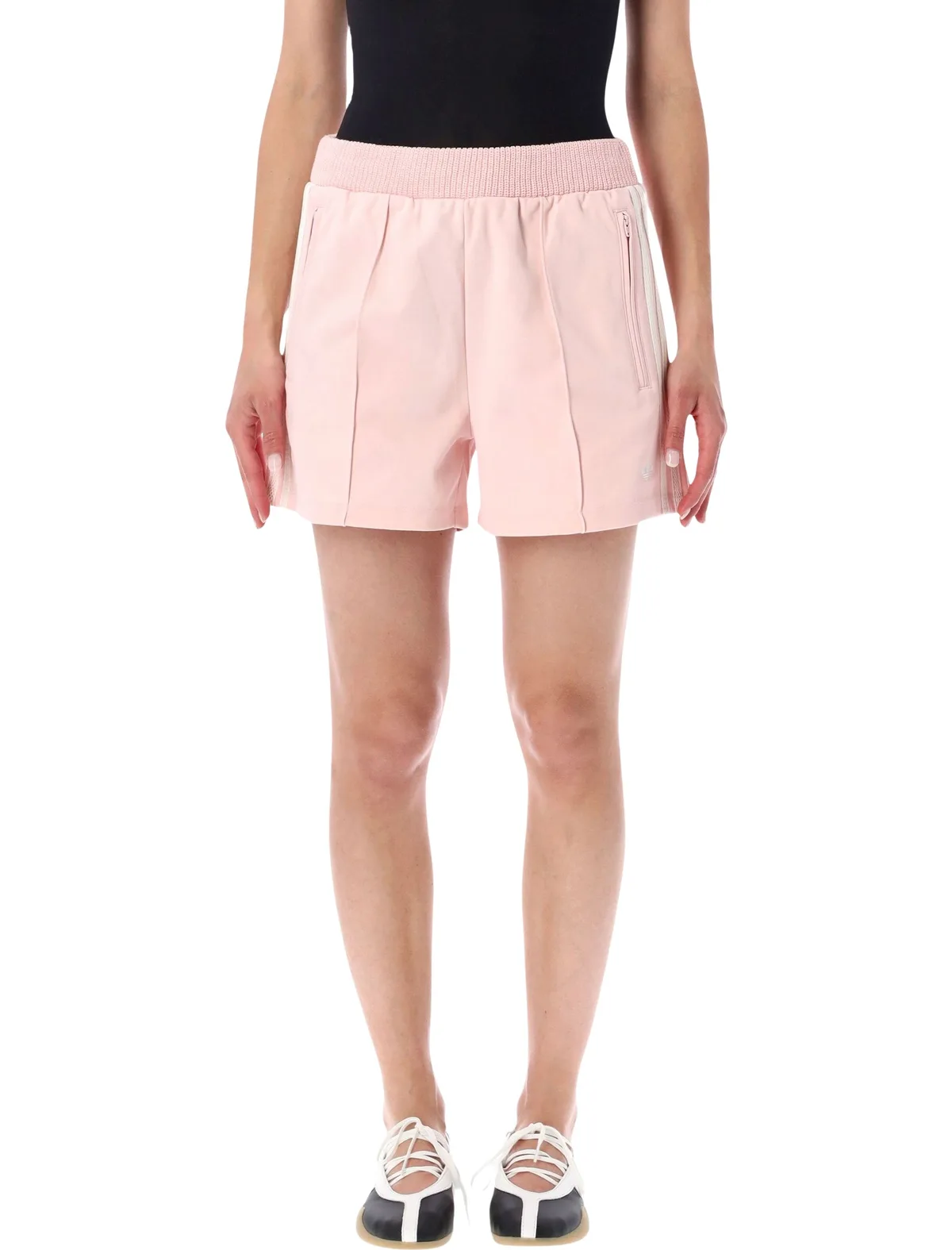 Adidas Originals Pink Firebird Shorts With Crochet Detail
