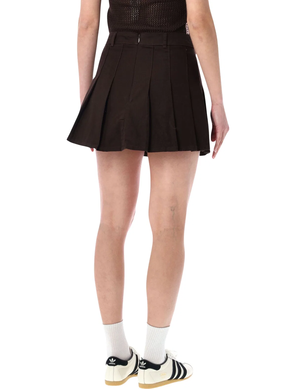 Adidas Originals Twill Pleated Mini Skirt