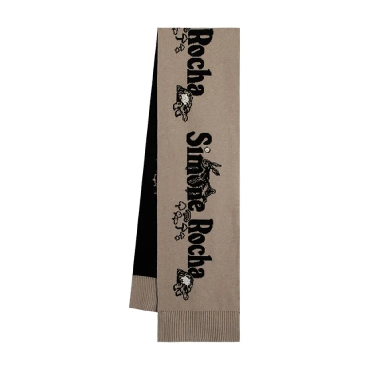Simone Rocha Beaded Logo Scarf