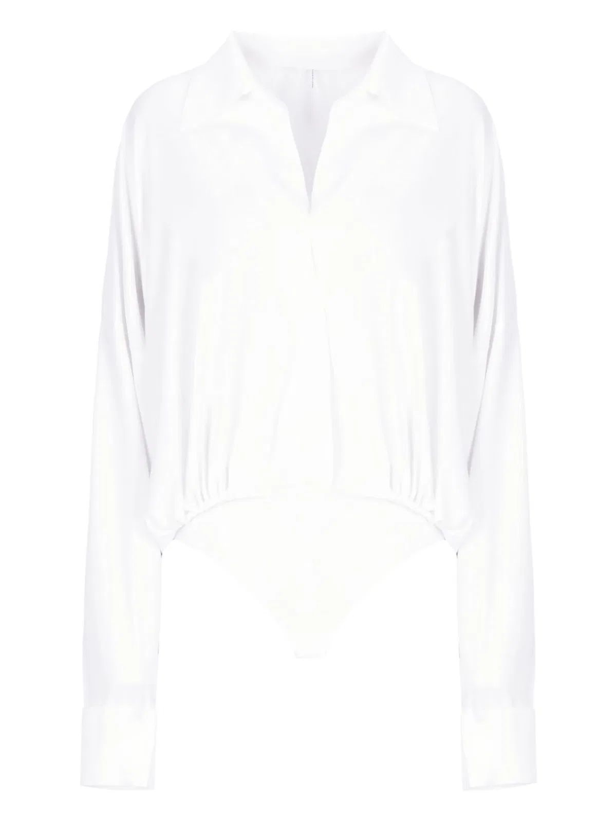 Norma Kamali Oversized Shirt Bodysuit