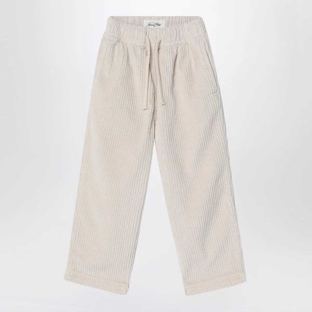 American vintage Padow Écru Ribbed Trousers