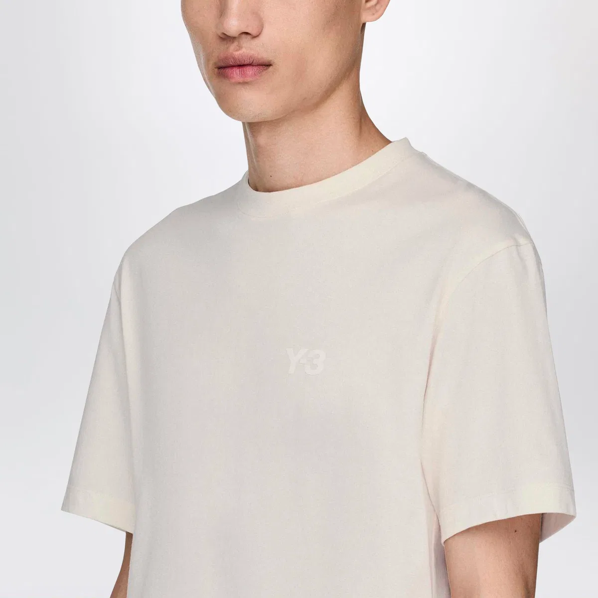 Adidas Y-3 Chalk White T-Shirt With Logo