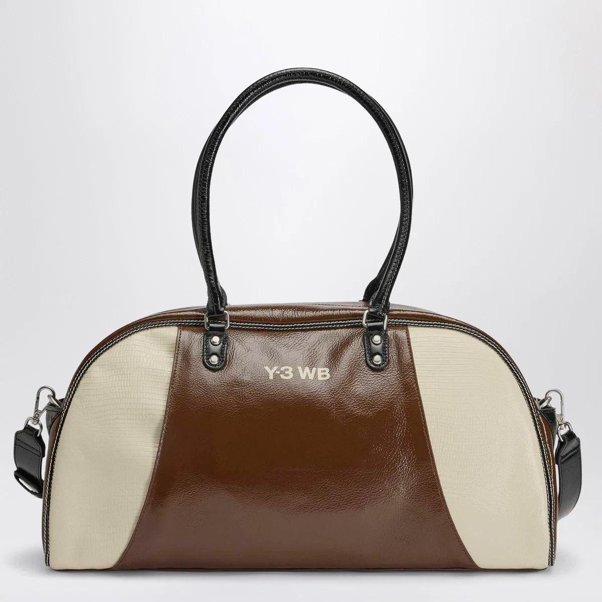 adidas by Wales Bonner Y-3 Brown/Cream White Leather Bag With Logo