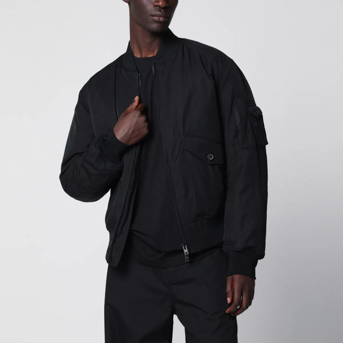 Adidas Y-3 Y-3 Bomber Jacket In Black Nylon