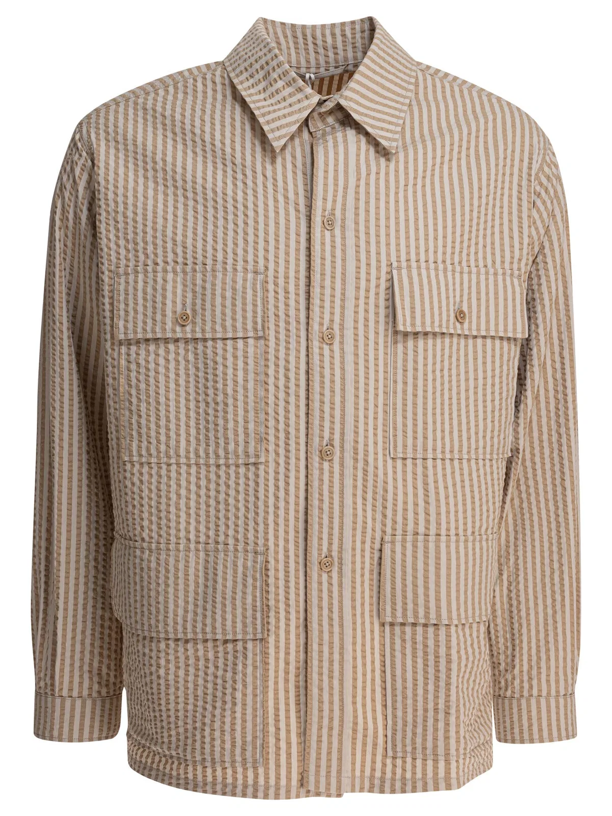 Kaptain Sunshine Beige Silk Jacket