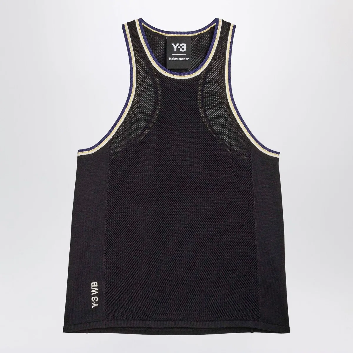 Adidas x Wales Bonner Black Cottonblend Knit Tank Top