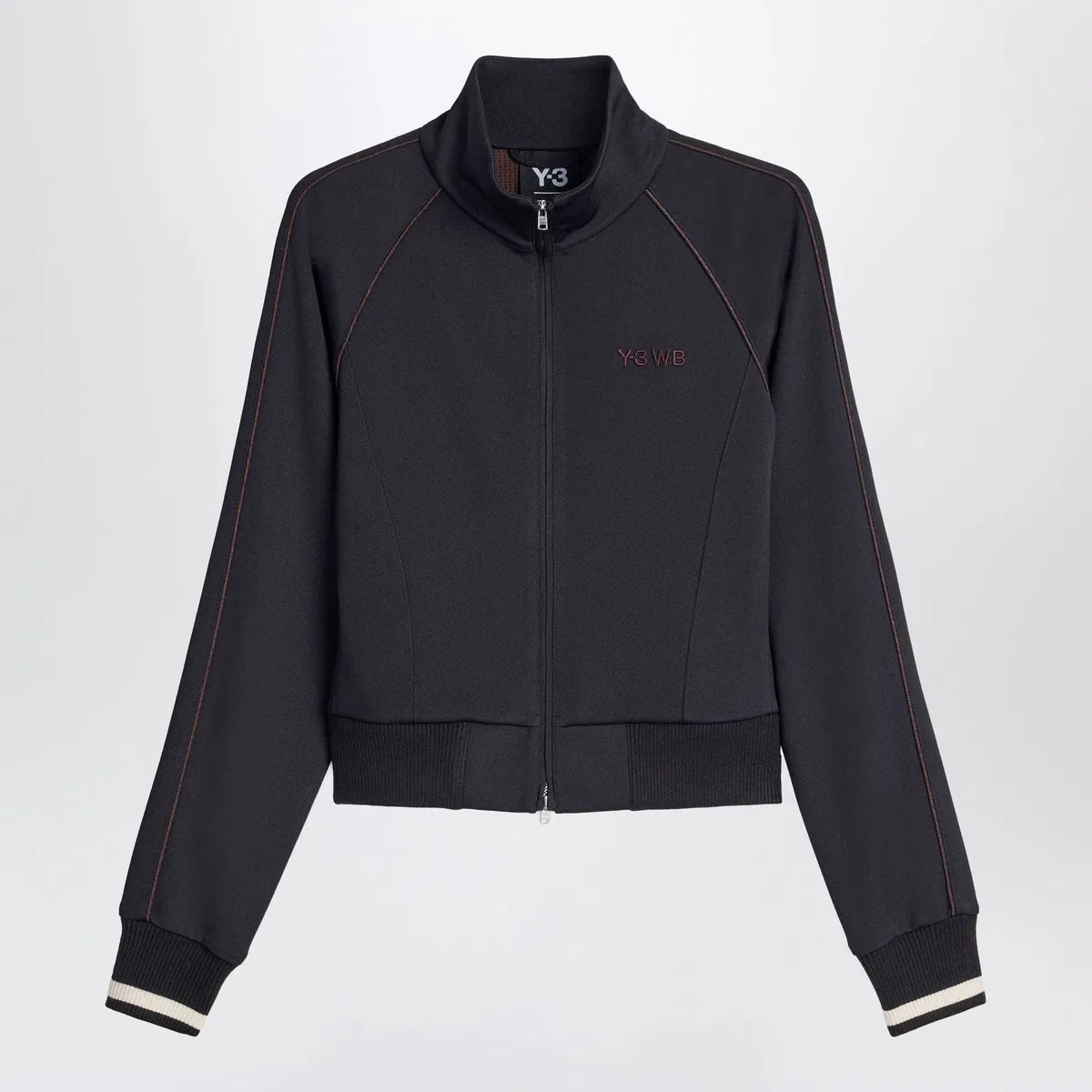 Adidas x Wales Bonner Black Zipup Sweatshirt In Plain Knit