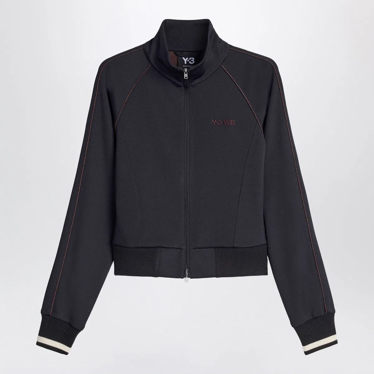adidas by Wales Bonner Y-3 Black Zip-Up Sweatshirt In Plain Knit