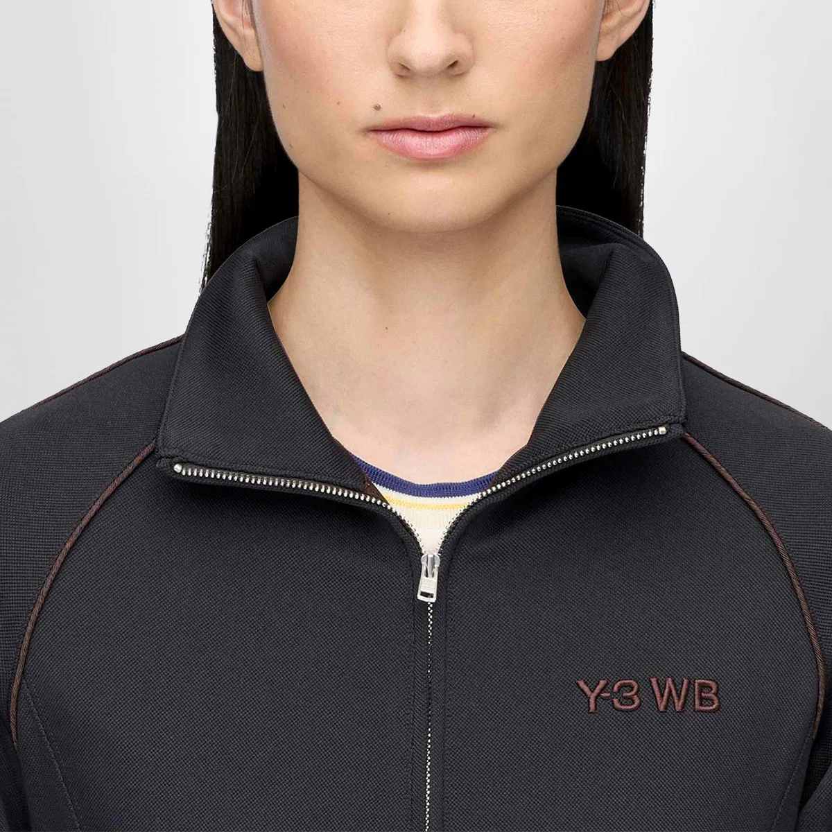 adidas by Wales Bonner Y-3 Black Zip-Up Sweatshirt In Plain Knit